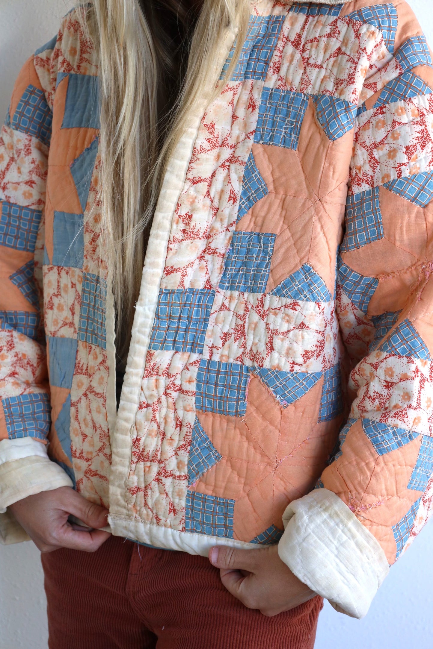 Orange Star Quilt Coat