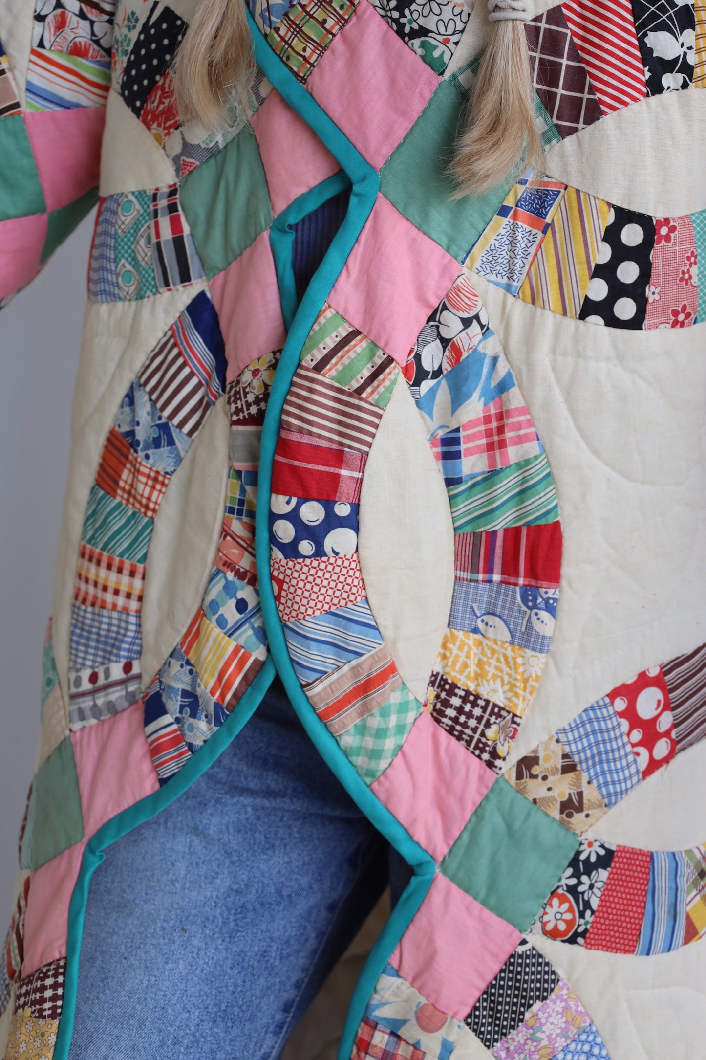 Wedding Ring Quilt Long Coat