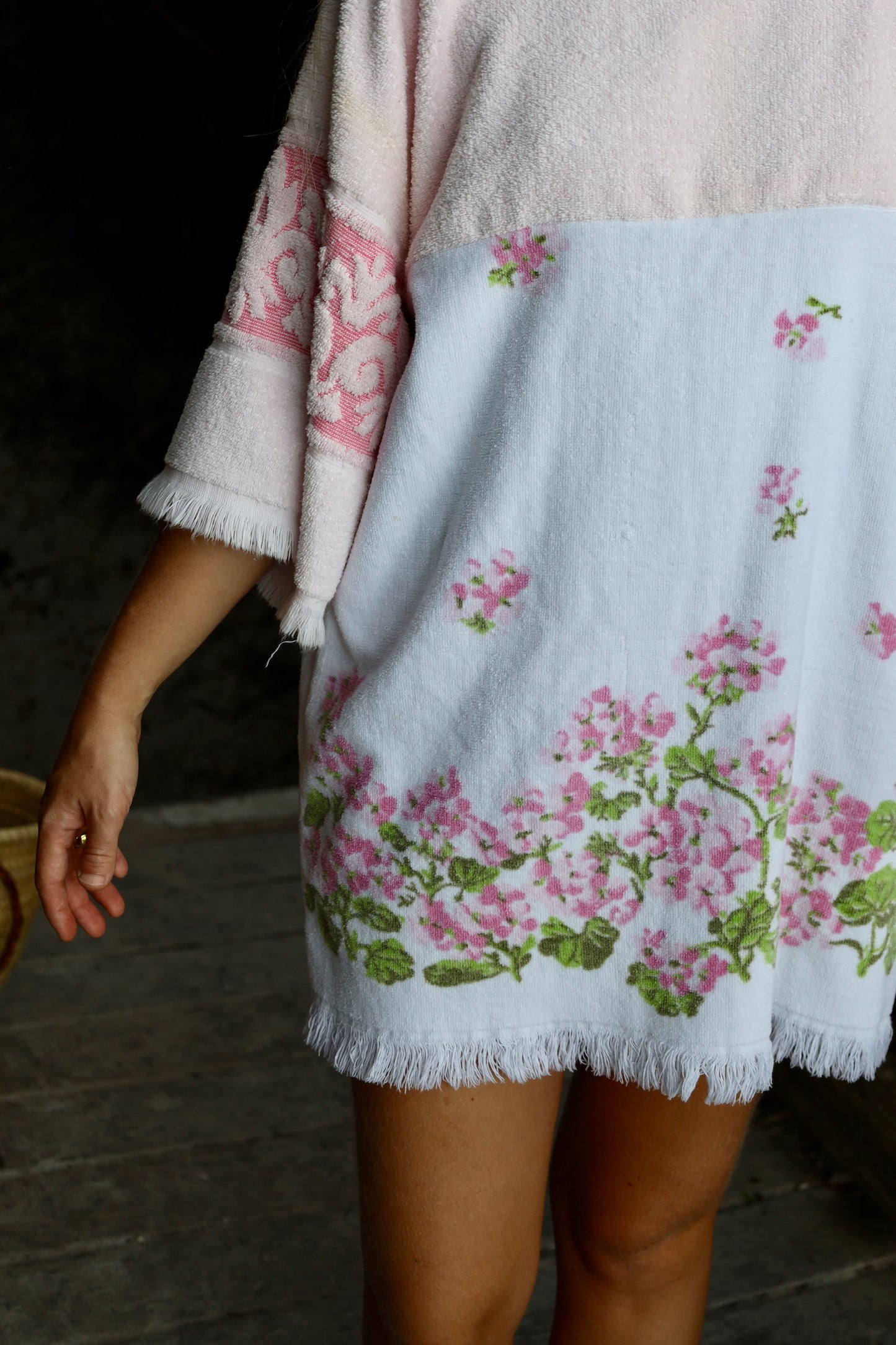 Light Pink Floral Towel Dress