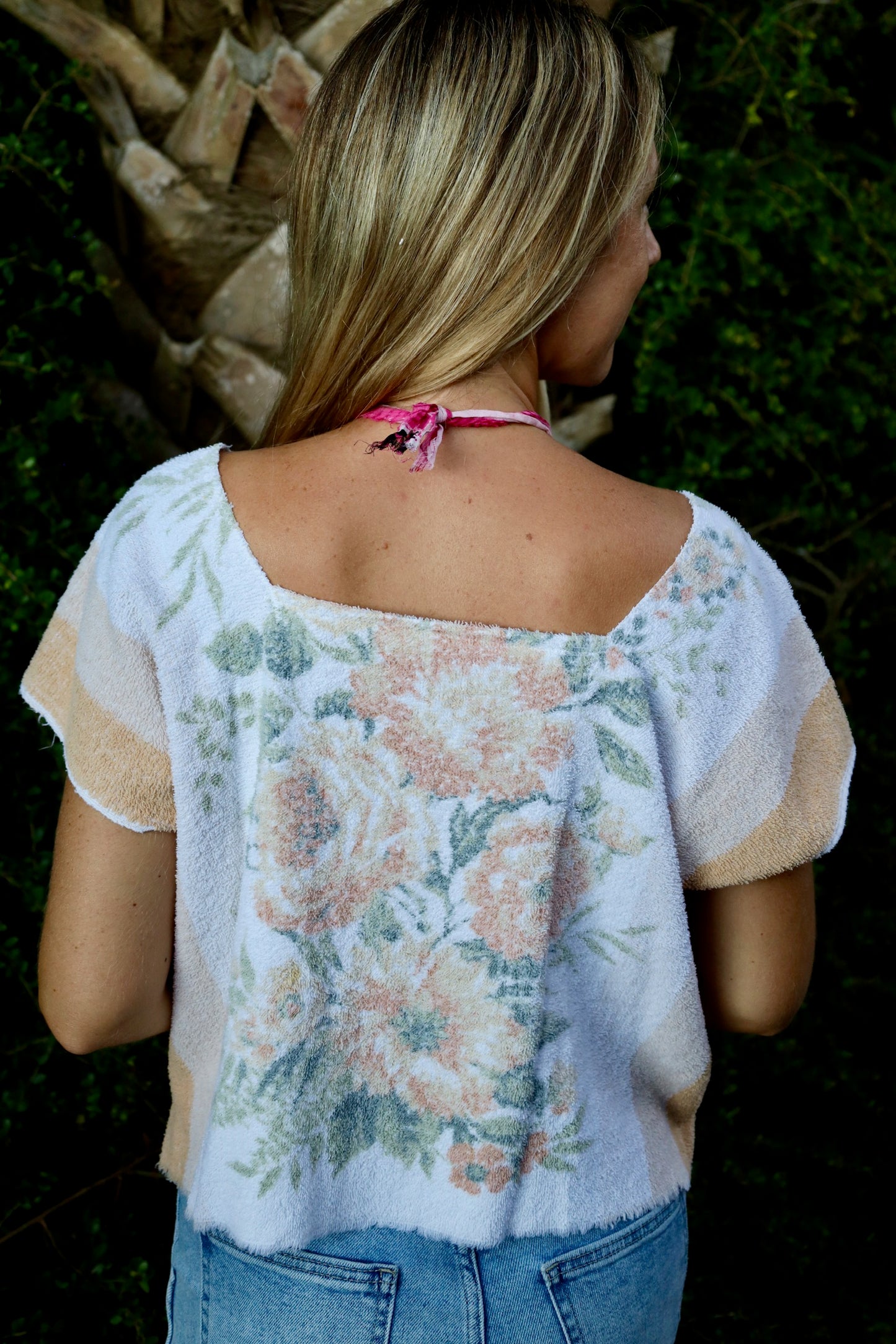 Vintage Floral Towel Top