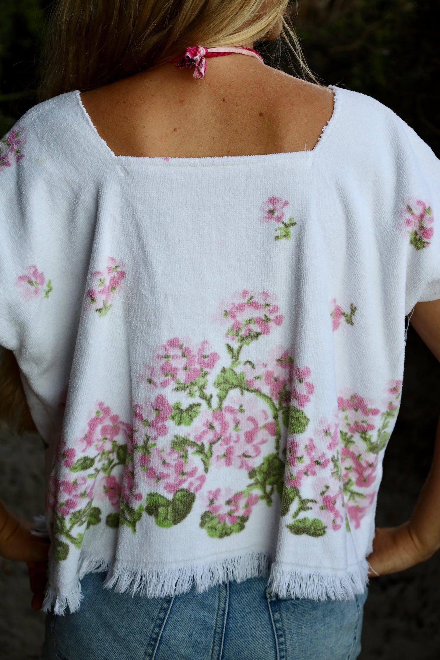 Pink Floral Towel Top