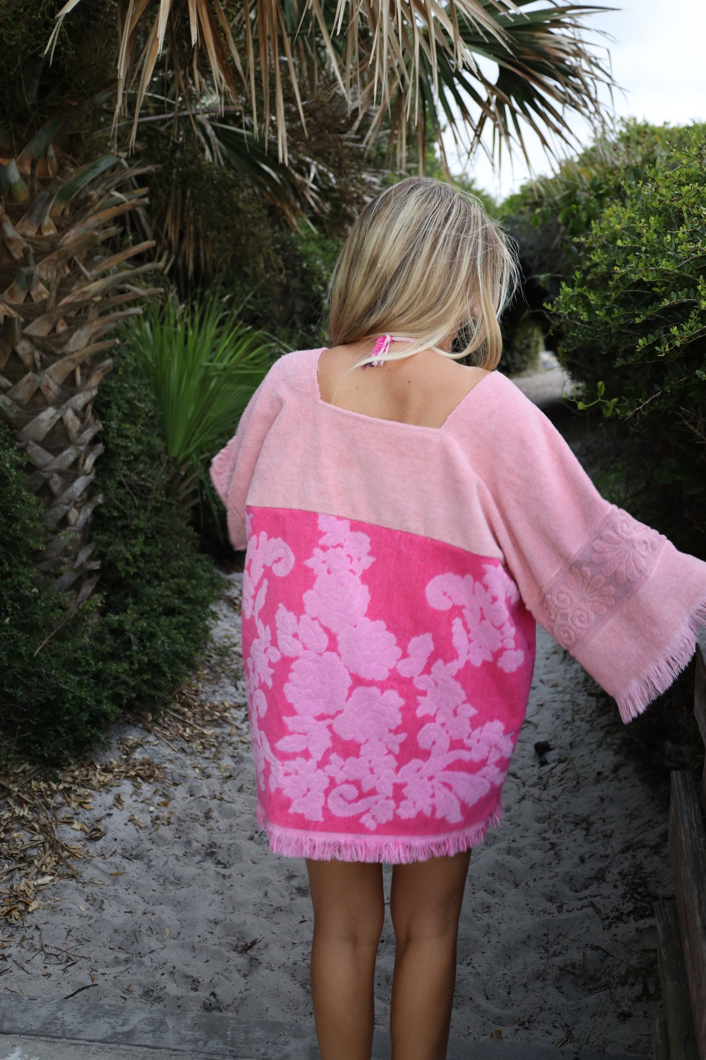Pink Floral Towel Dress