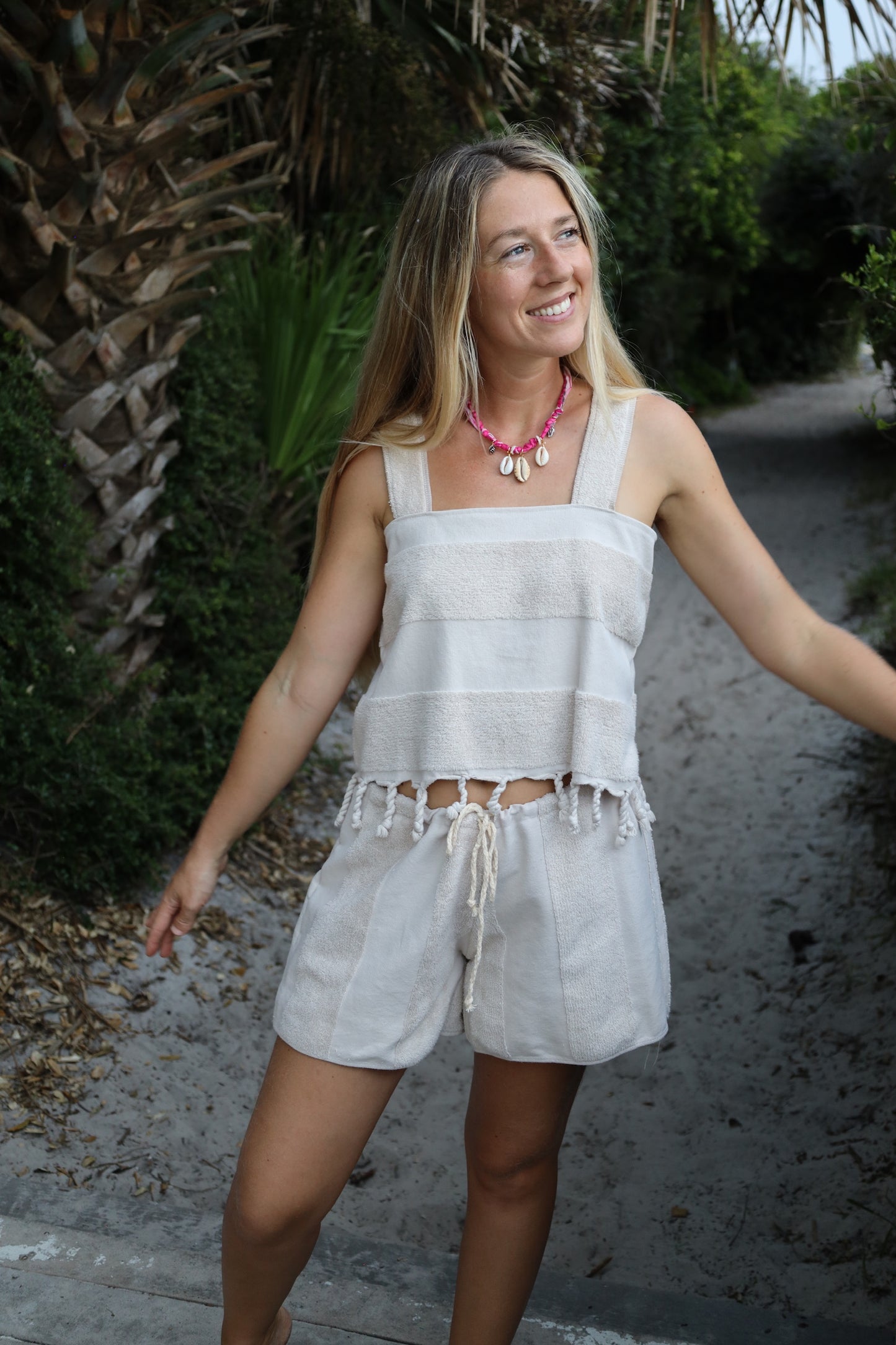 Neutral Towel Tank Top