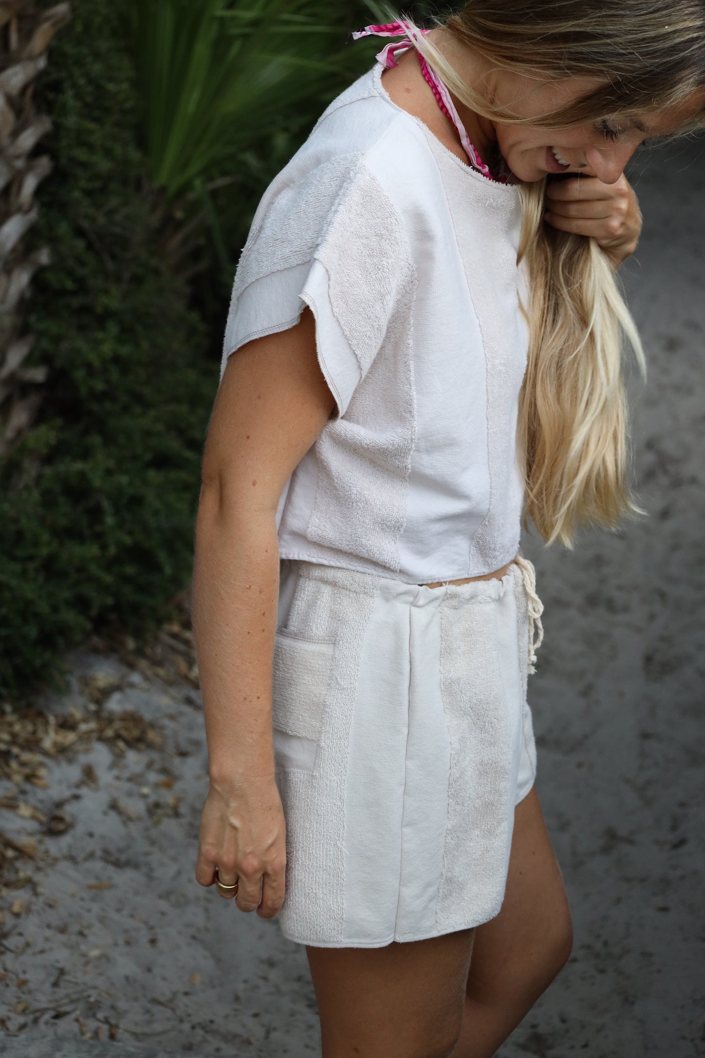 Neutral Towel Crop Top