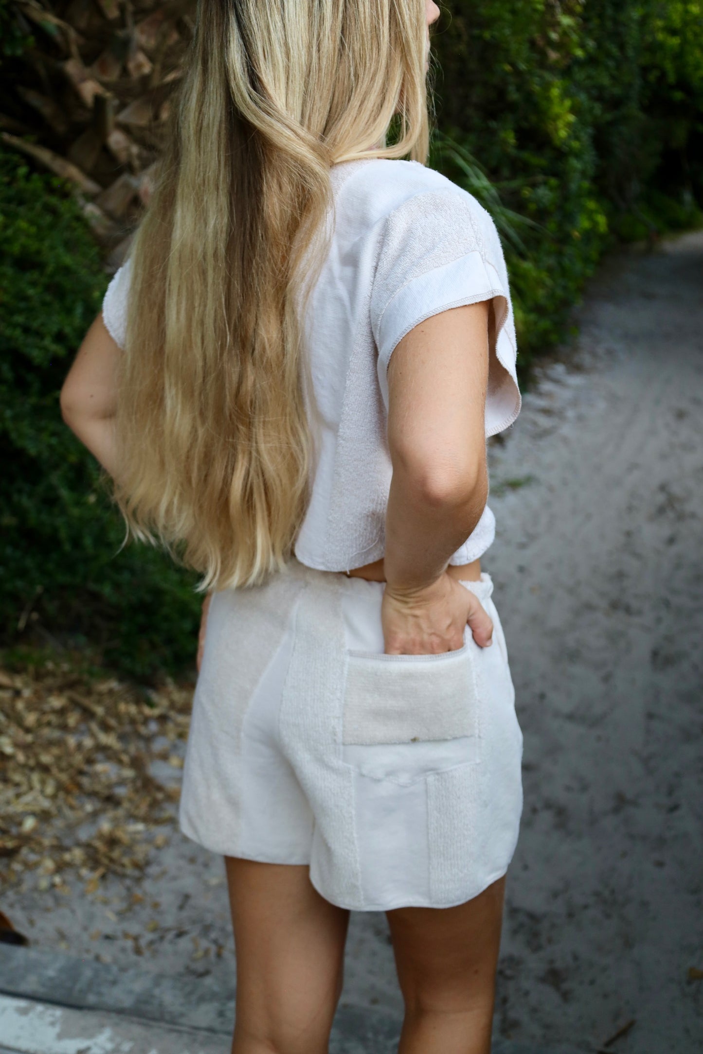 Neutral Towel Crop Top