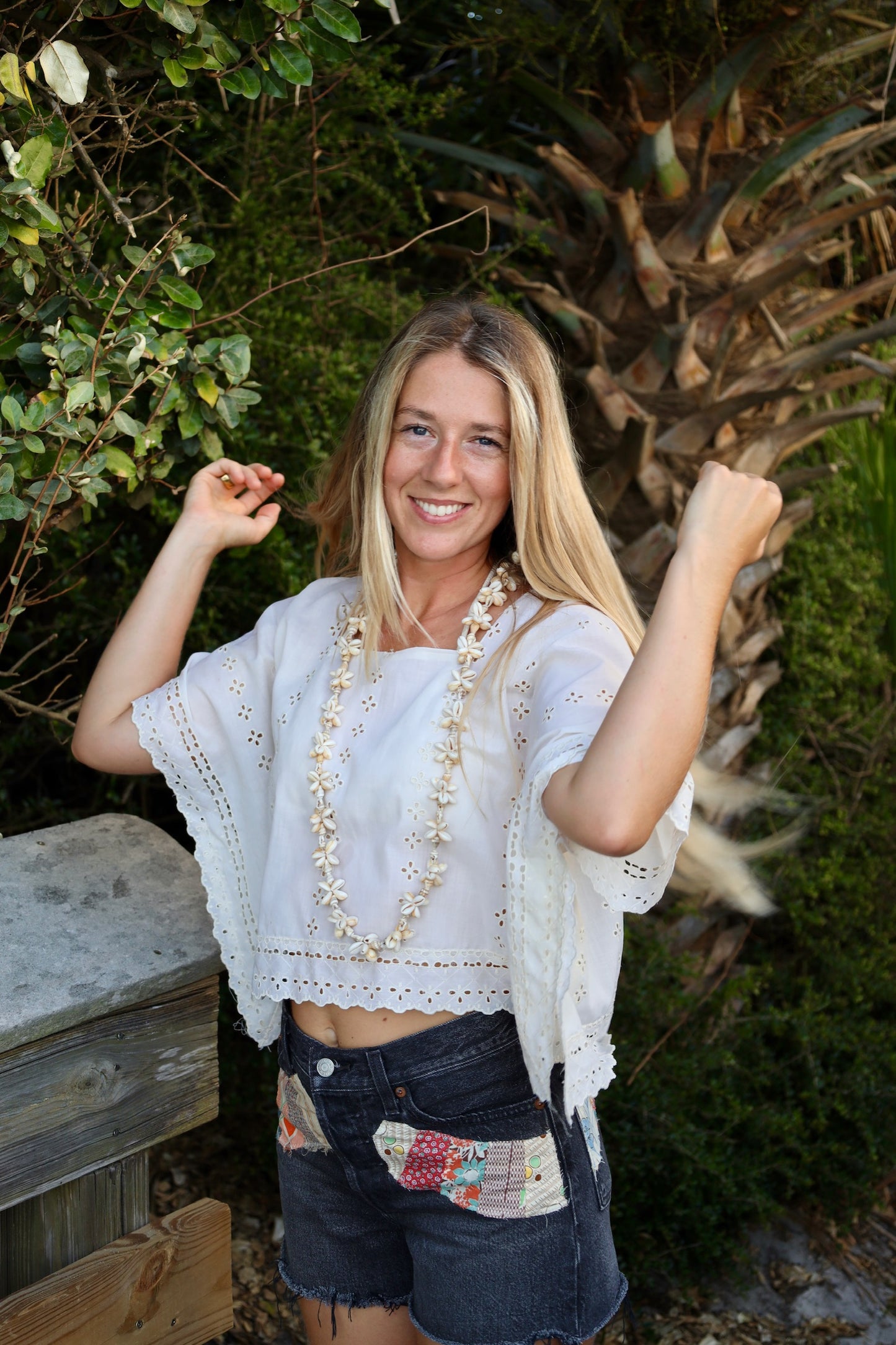 Vintage Boho Eyelet Top