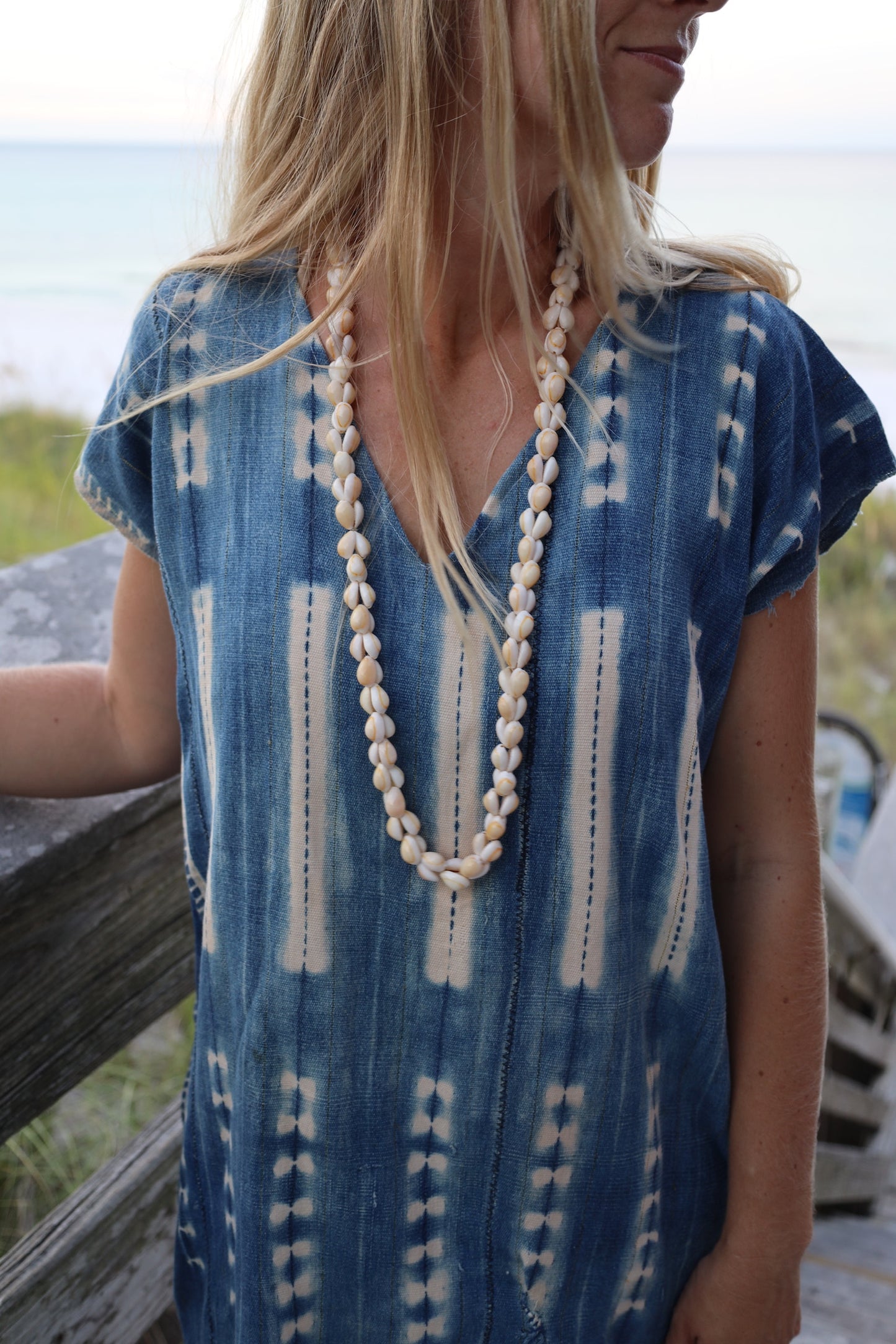 Indigo Fringe Mini Dress