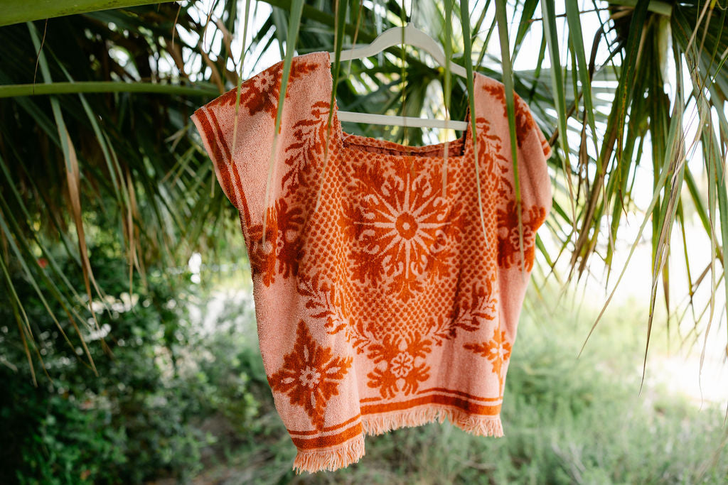 Pink & Orange Medallion Towel Top