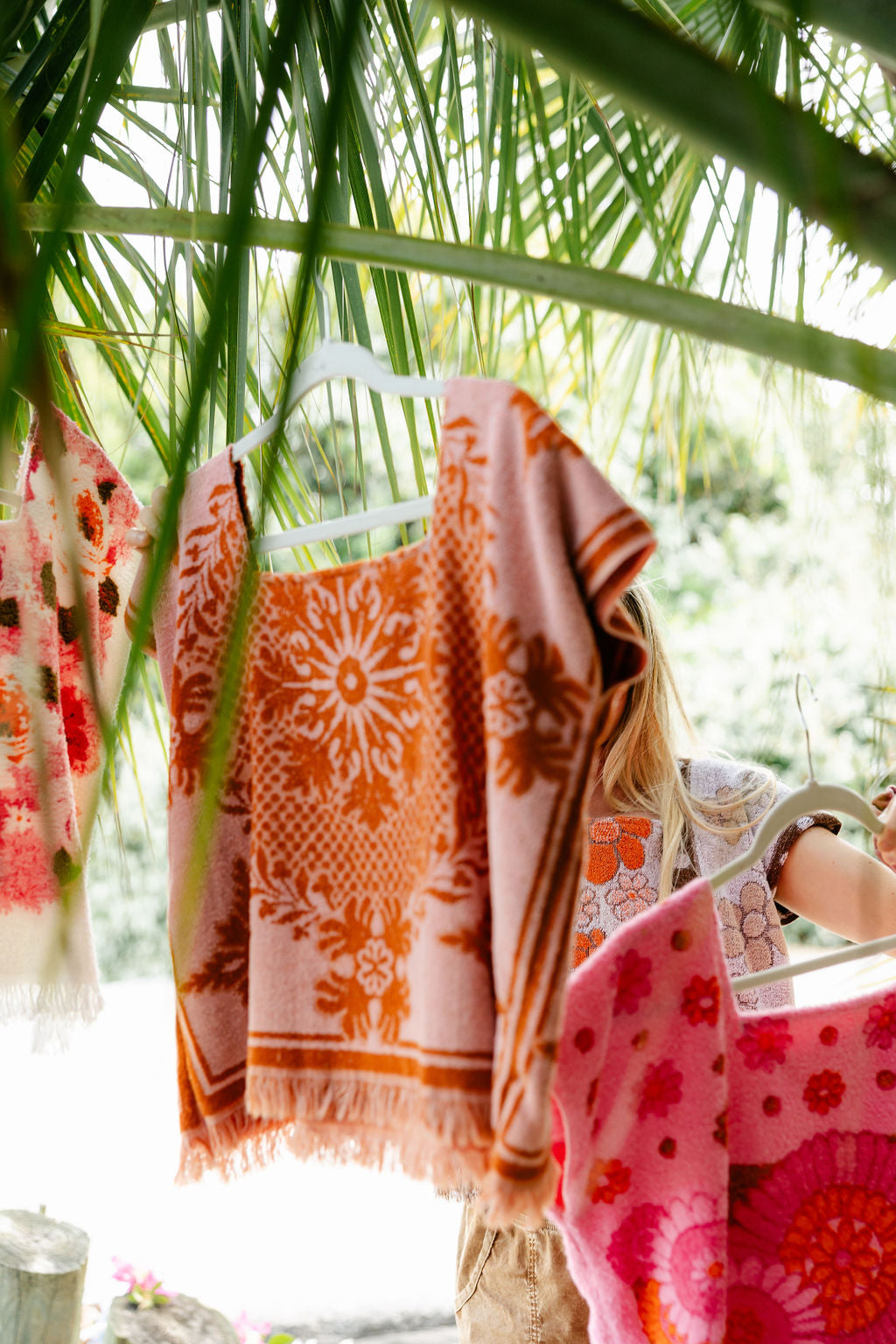 Pink & Orange Medallion Towel Top