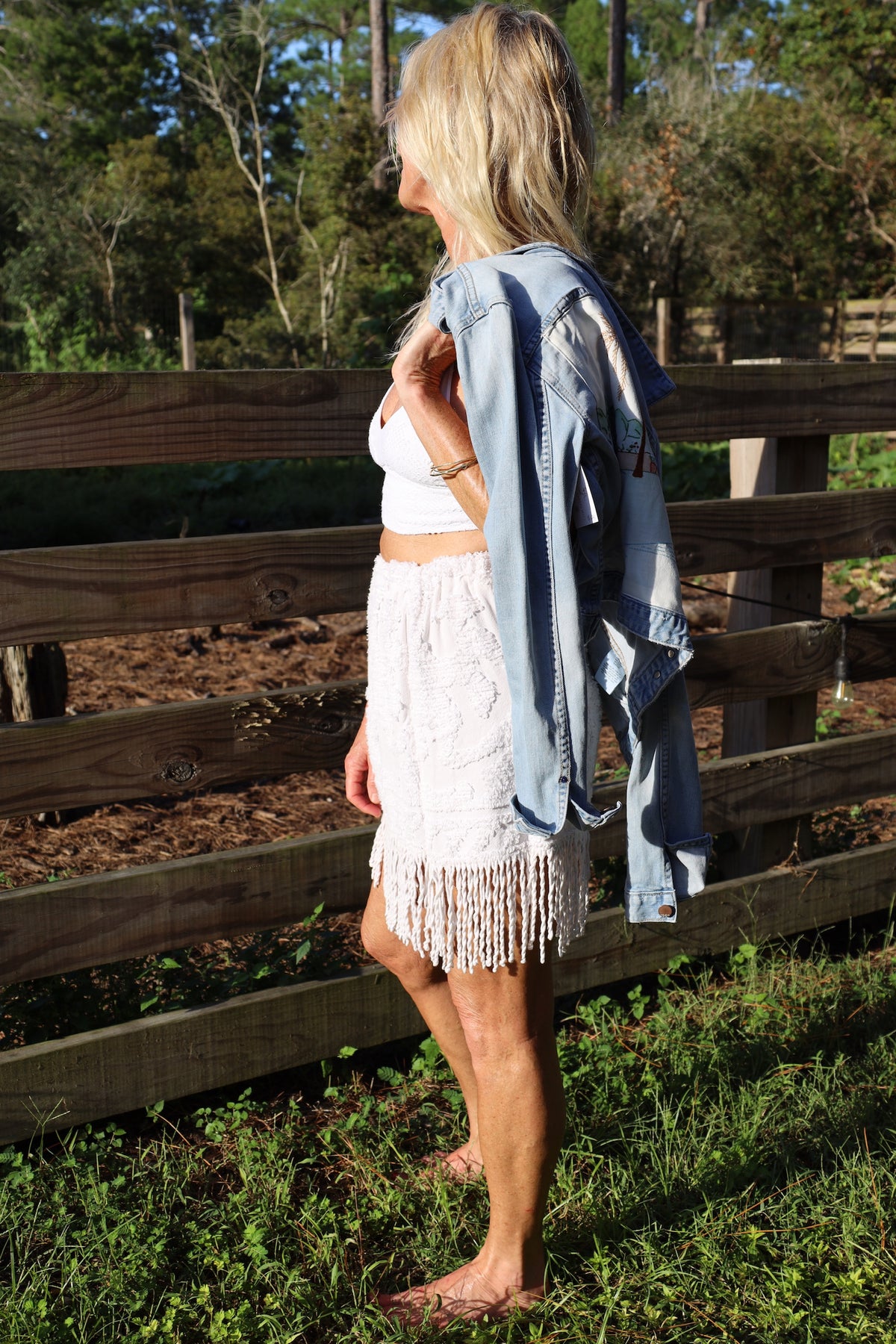 Chenille Fringe Skirt