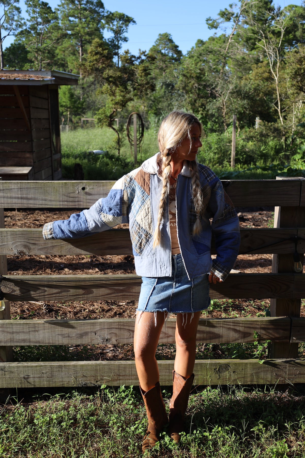 Blue Corduroy Quilt Coat