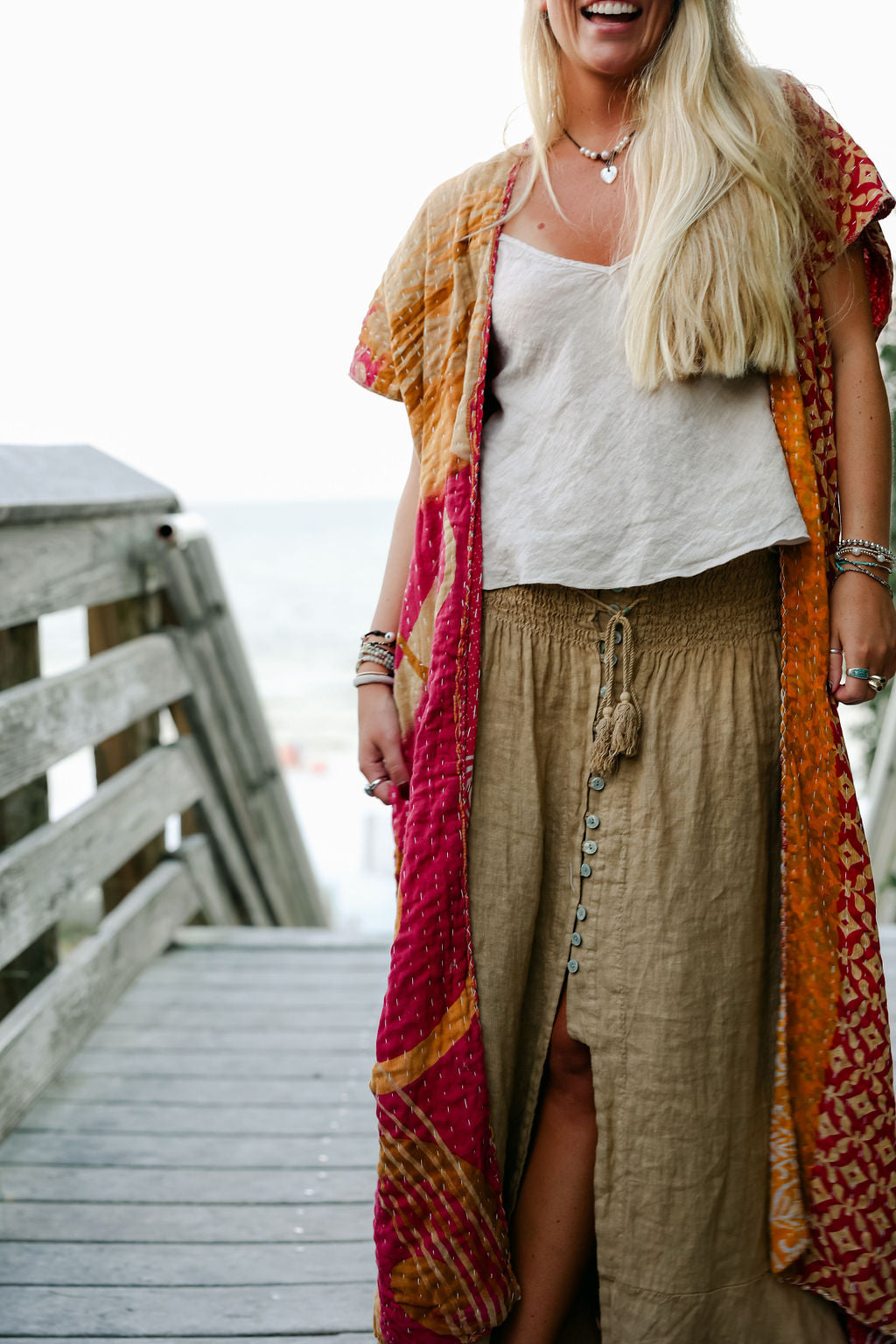 Kantha Long Kimono