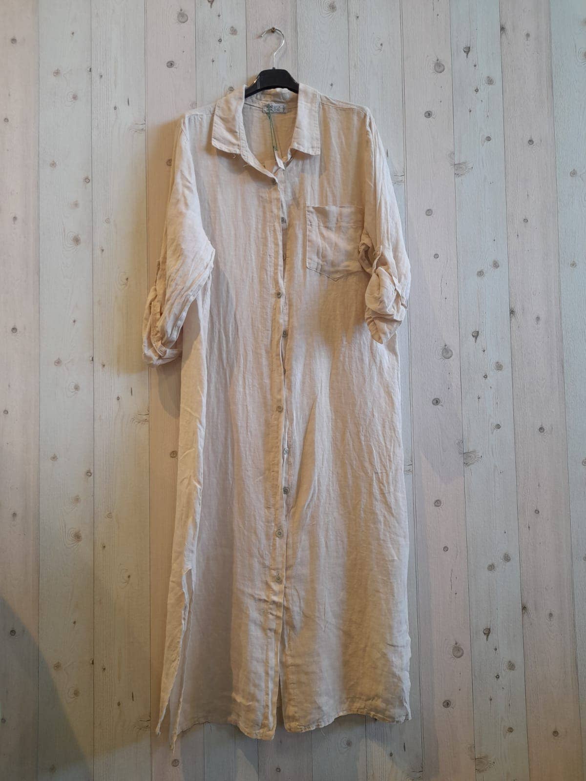 Linen Long Shirt Dress