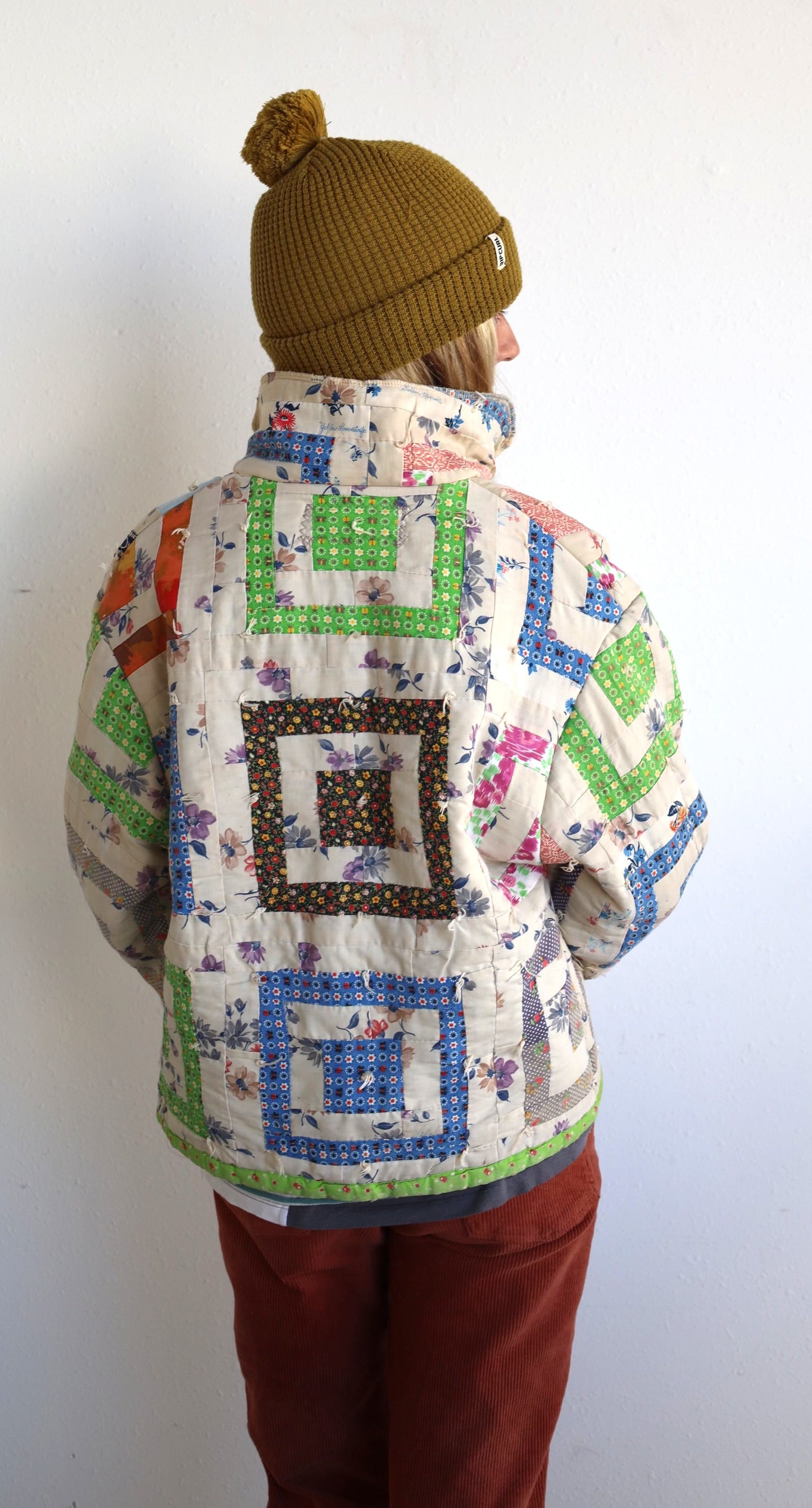 Green Square Quilt Coat