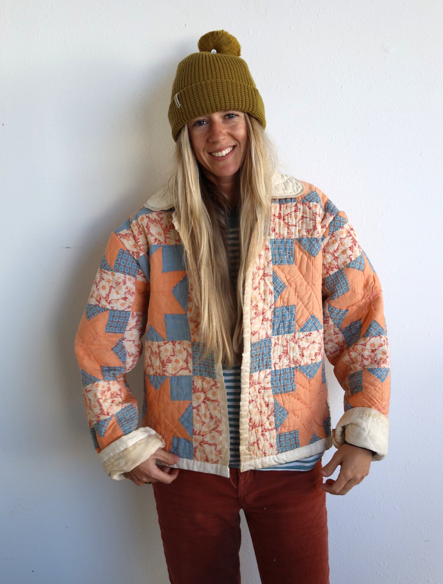 Orange Star Quilt Coat