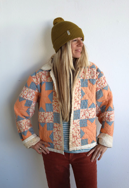 Orange Star Quilt Coat