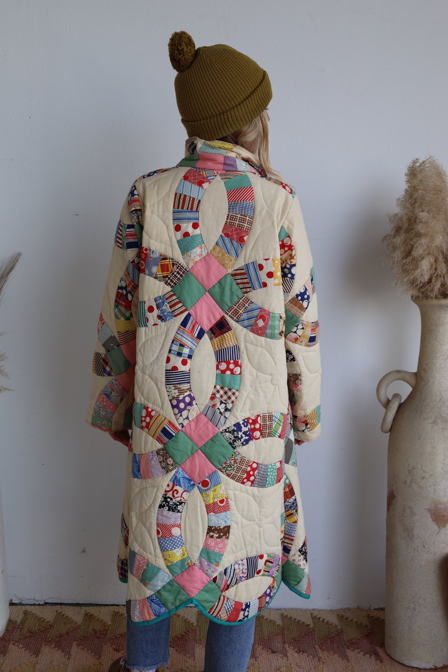 Wedding Ring Quilt Long Coat