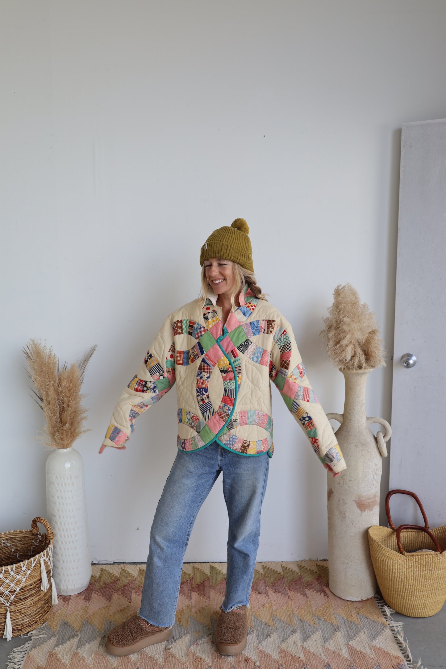 Wedding Ring Quilt Short Coat