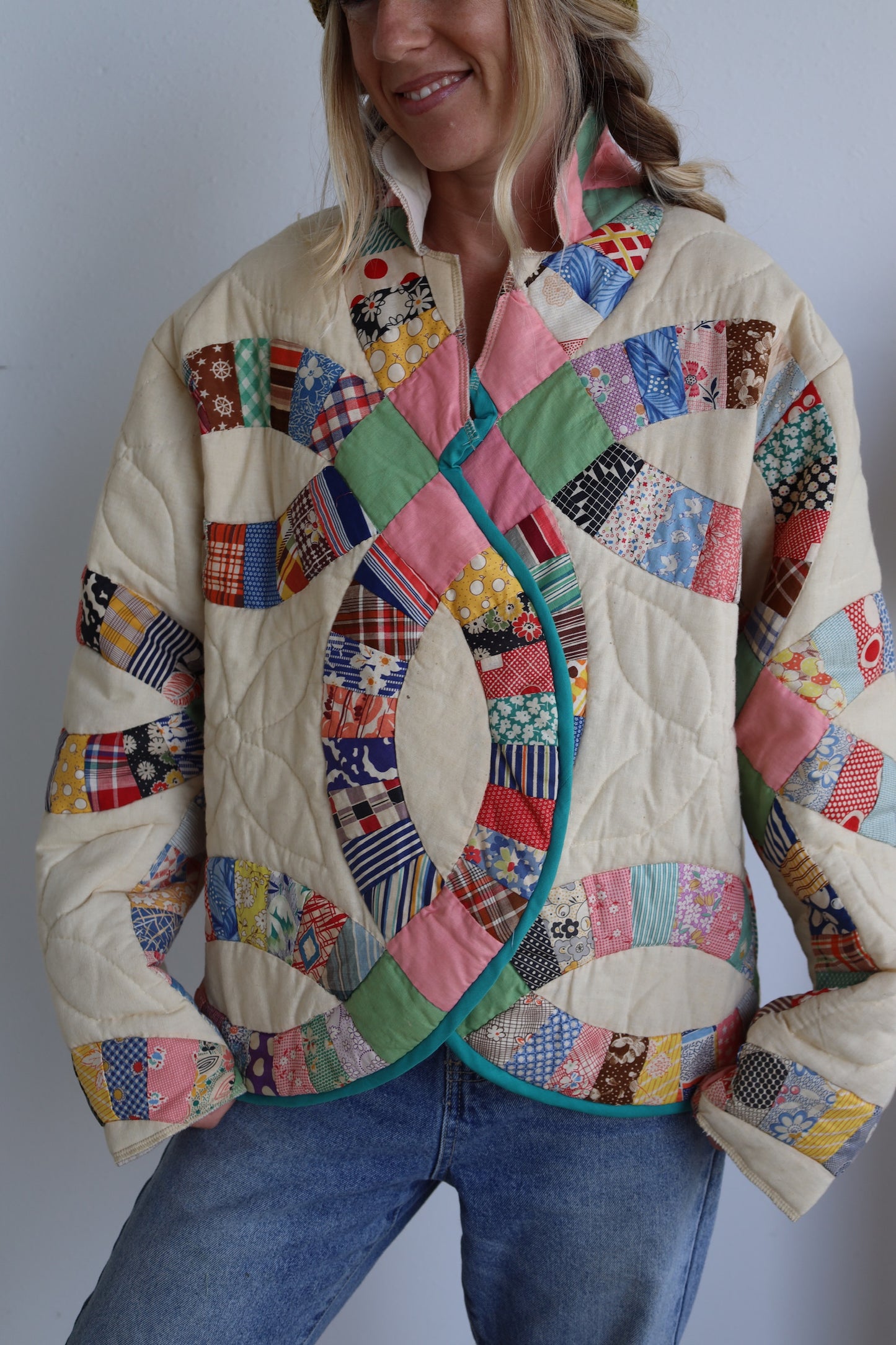 Wedding Ring Quilt Short Coat