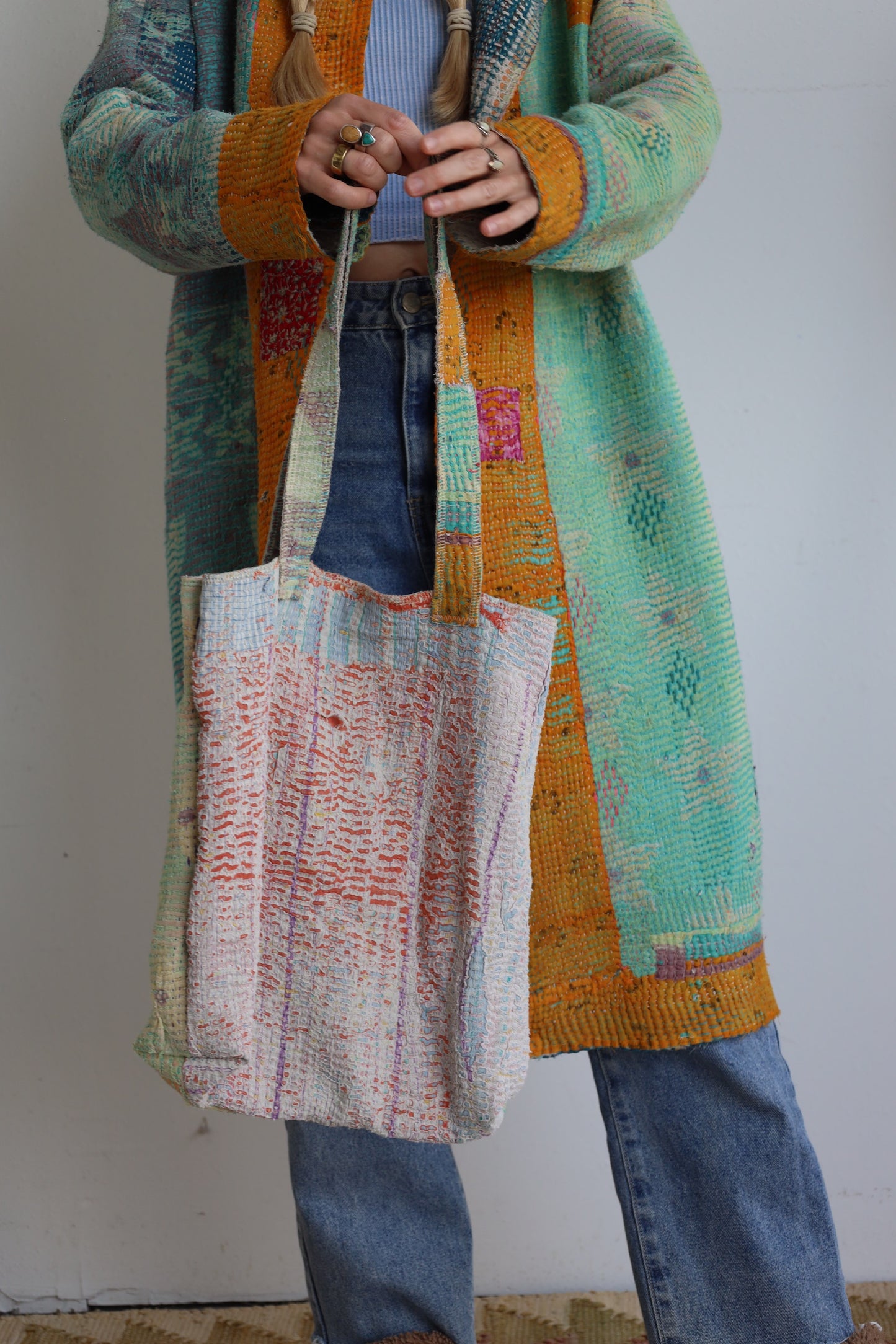 Kantha Quilt Tote Bag