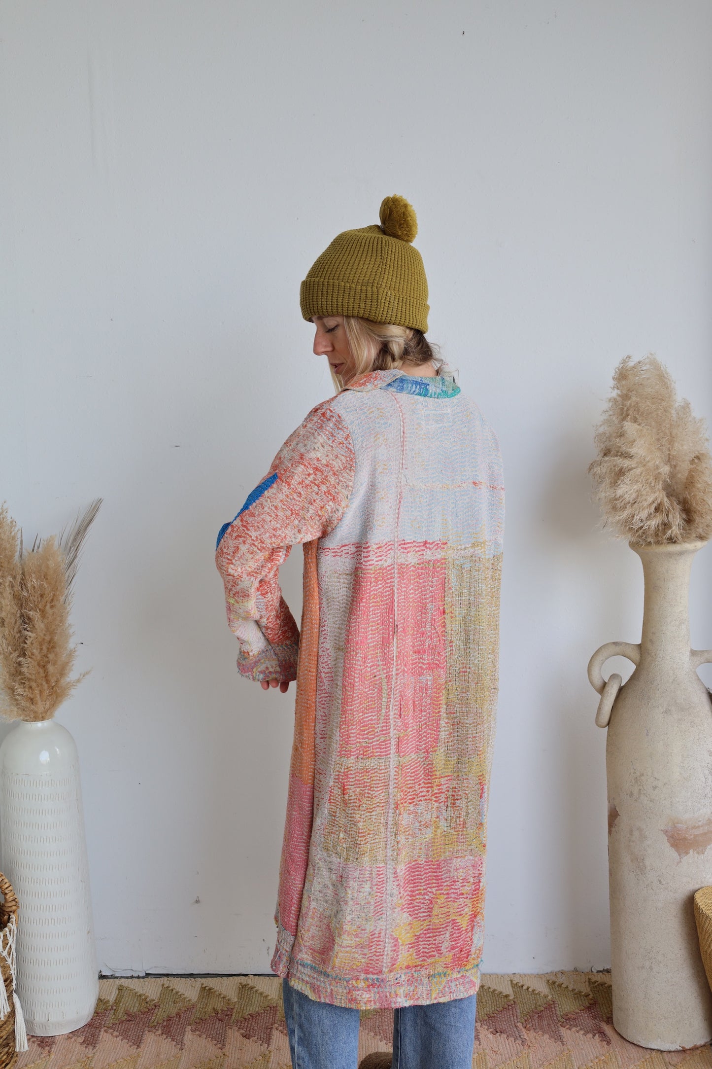 Sunset Kantha Long Coat
