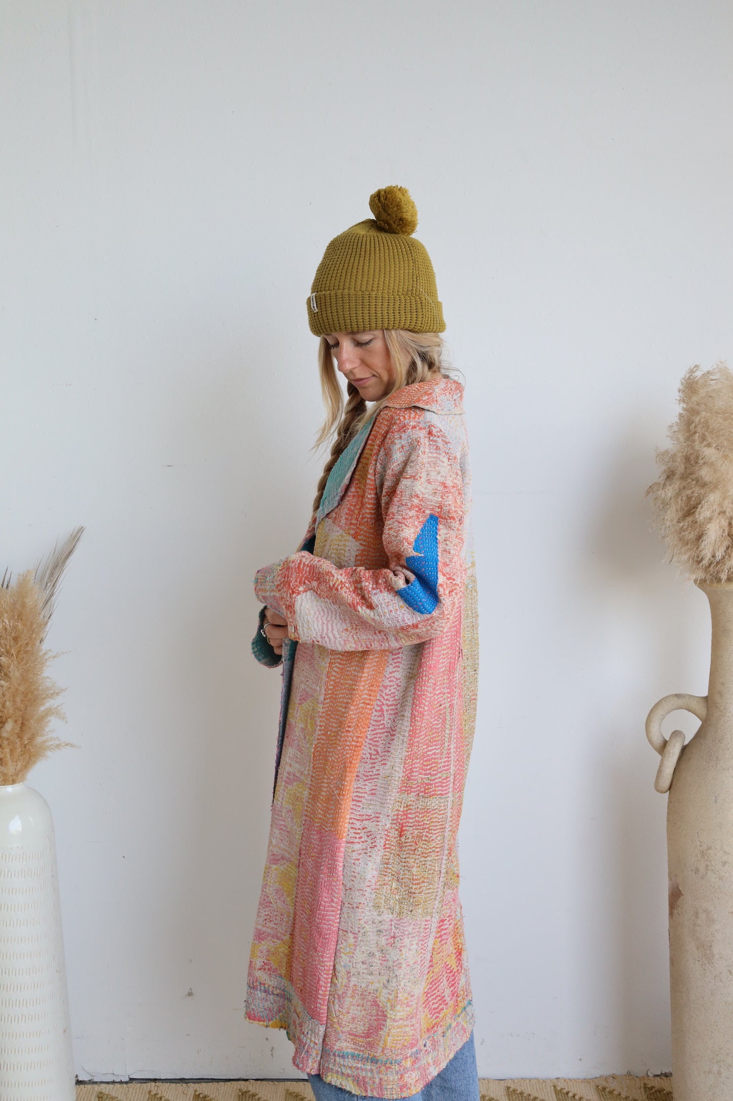 Sunset Kantha Long Coat