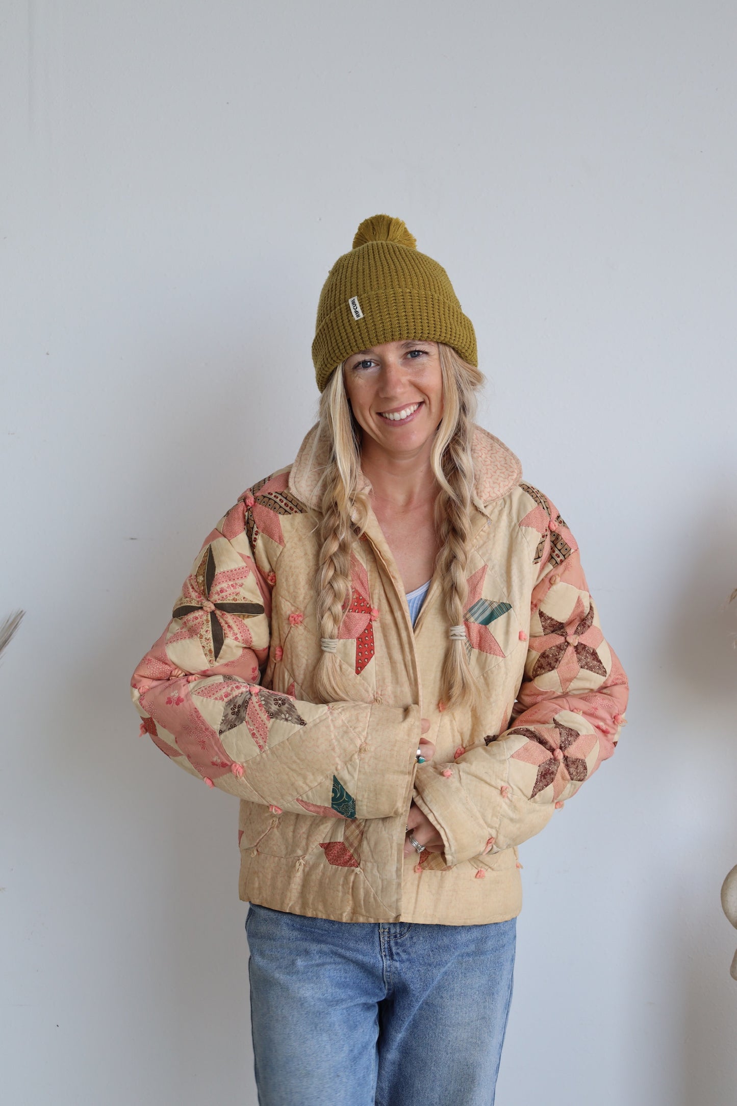 Pink Star Puffer Quilt Coat