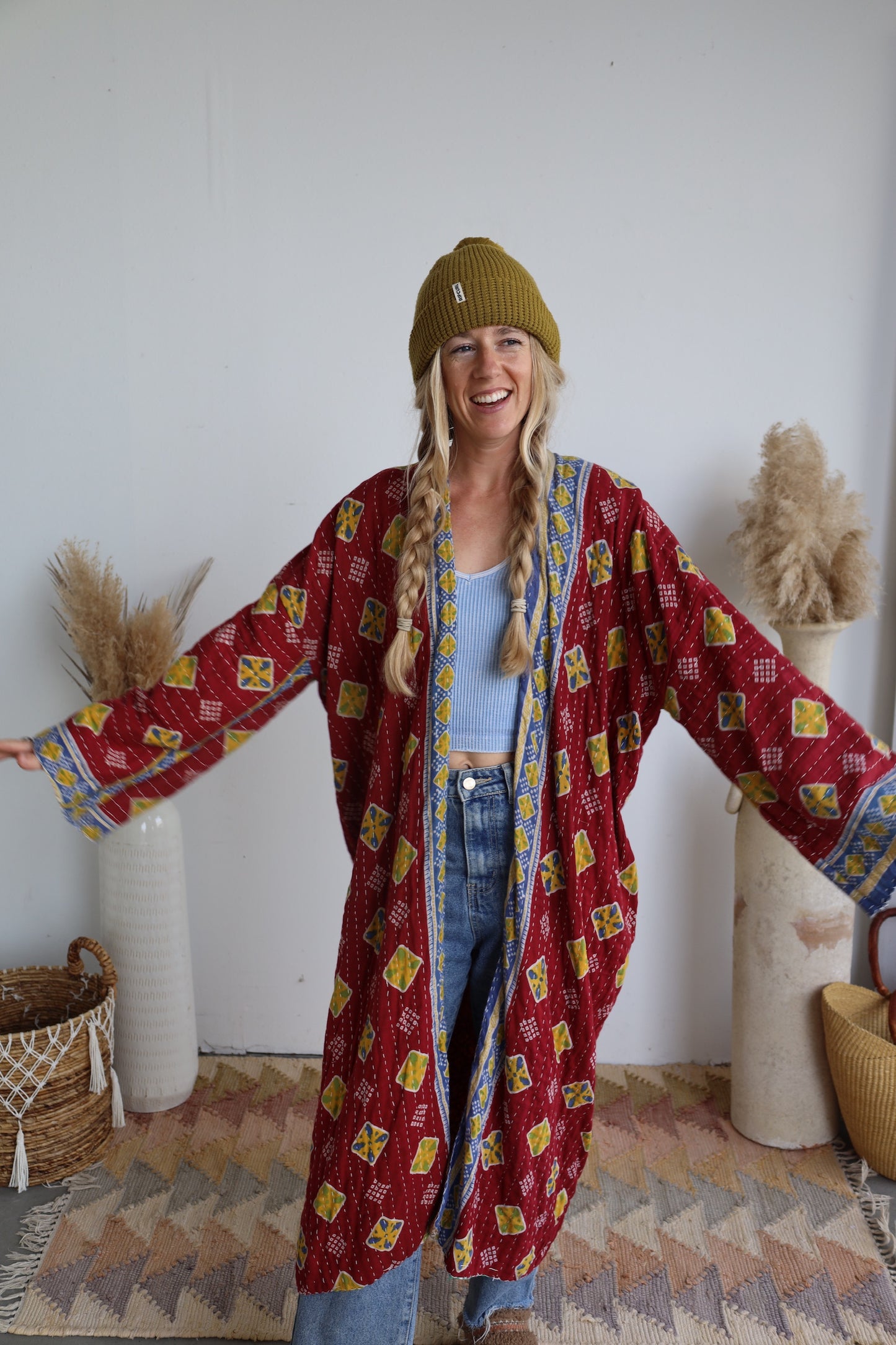 Kantha Long Kimono