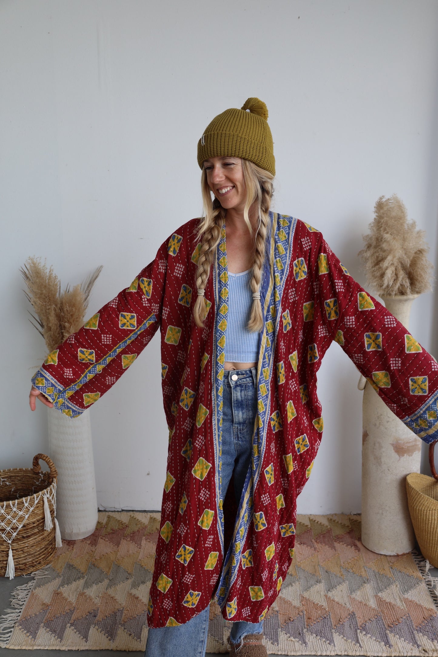 Kantha Long Kimono