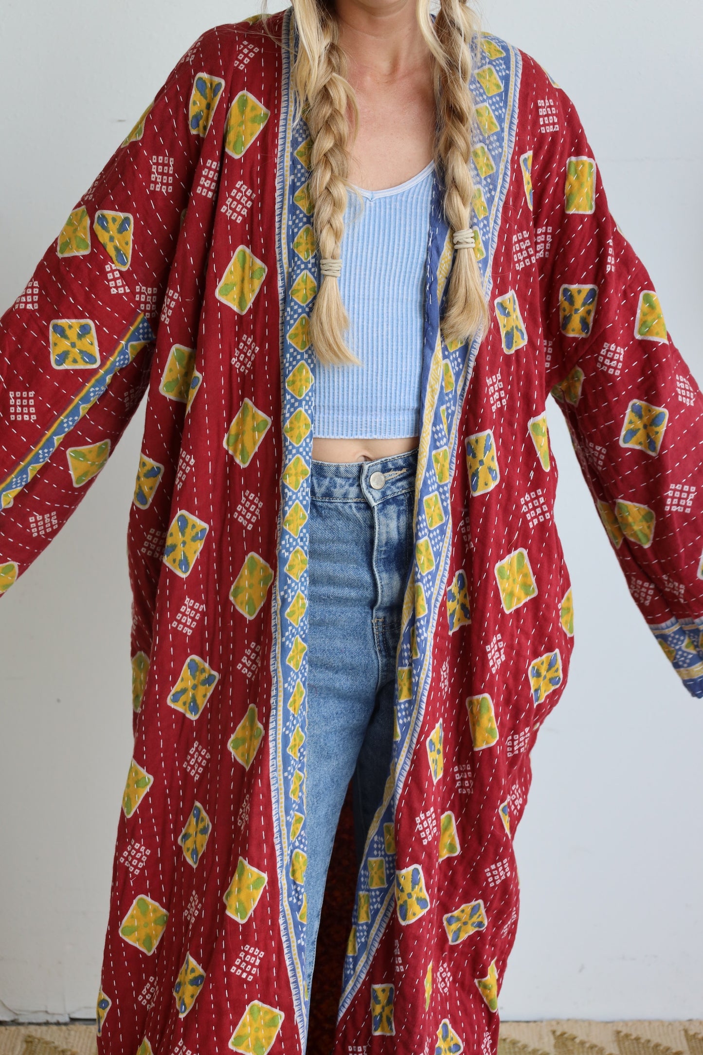Kantha Long Kimono