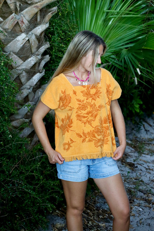Orange Roses Towel Top