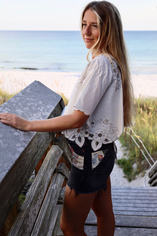 Vintage Boho Crop Top