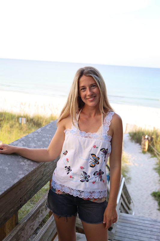 Butterfly Lace Tank