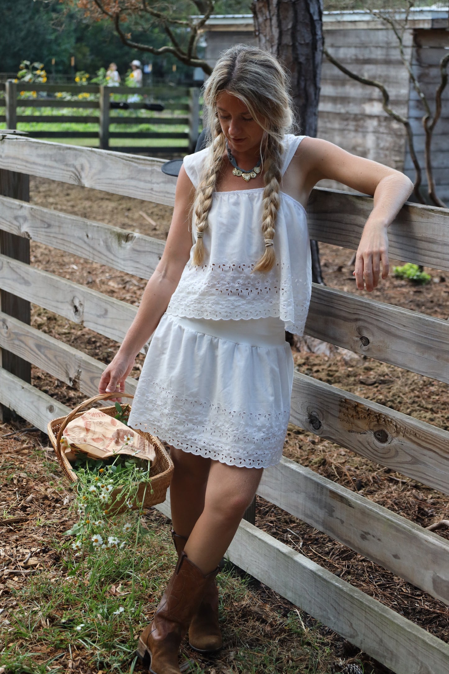 Eyelet Skirt & Tank Set