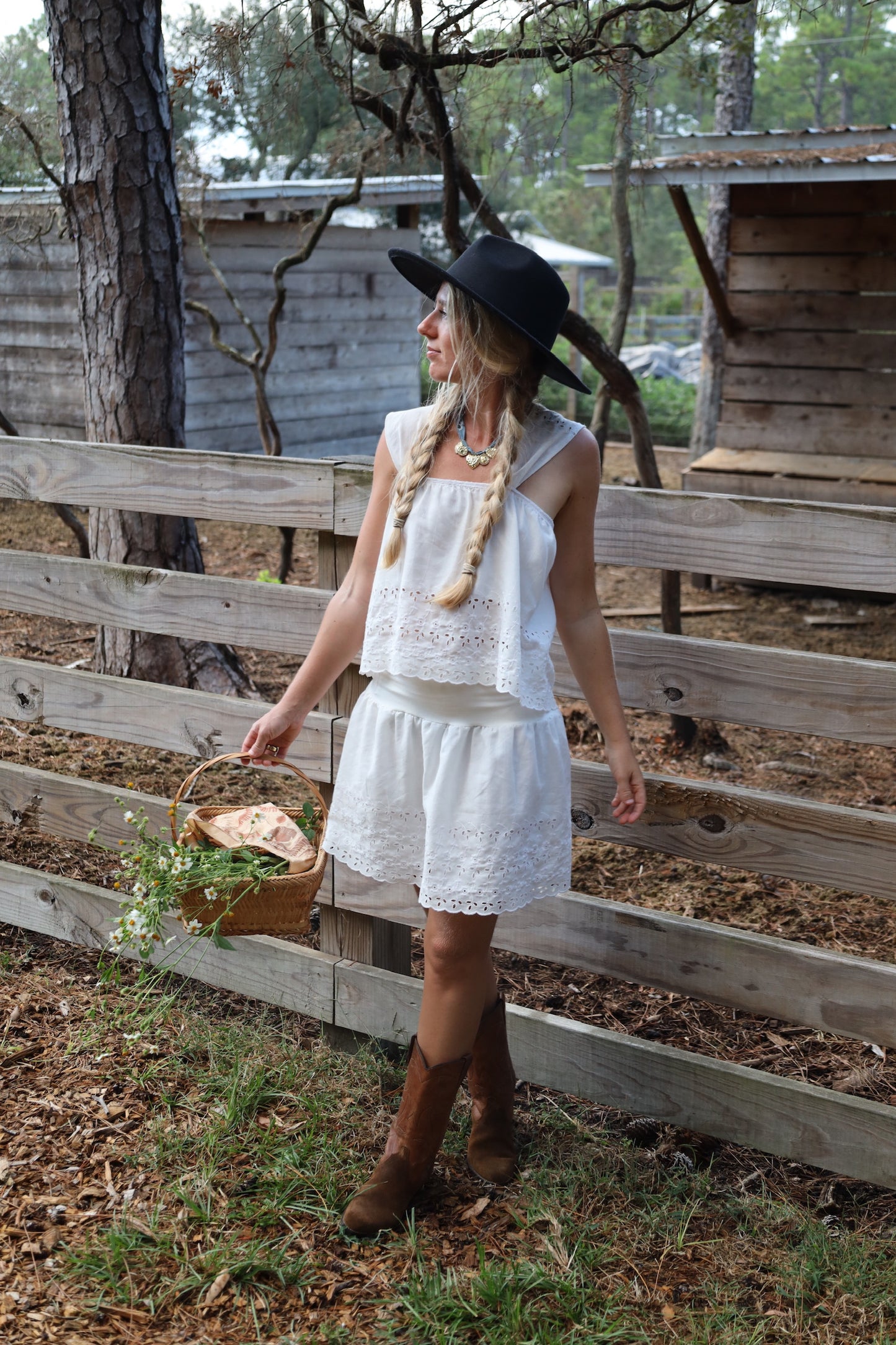Eyelet Skirt & Tank Set
