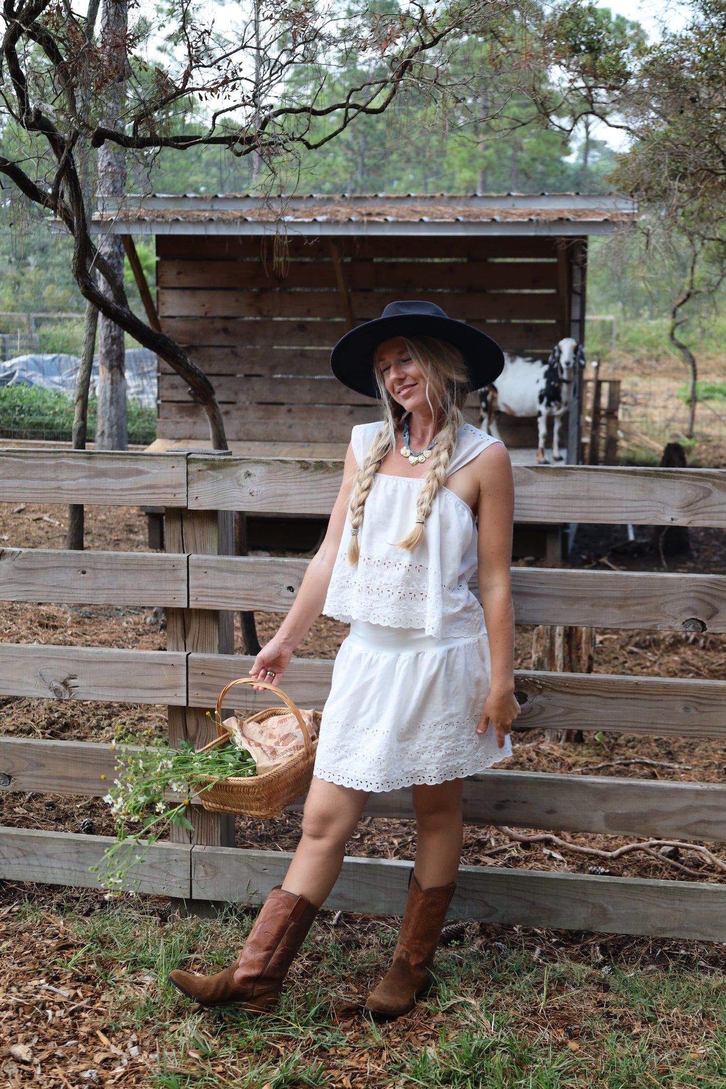 Eyelet Skirt & Tank Set