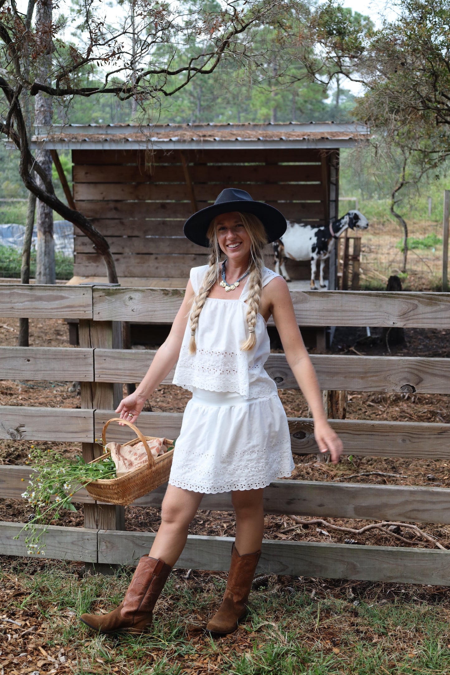 Eyelet Skirt & Tank Set
