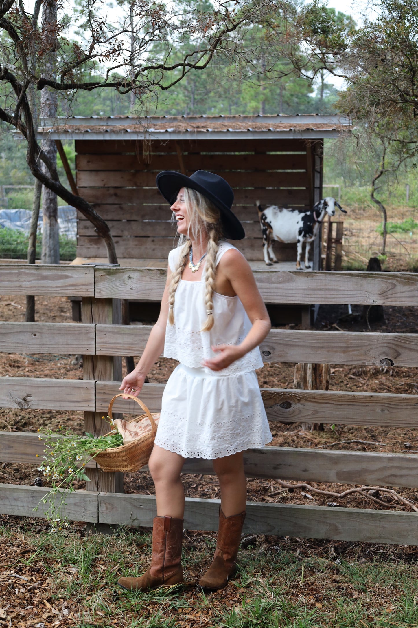 Eyelet Skirt & Tank Set