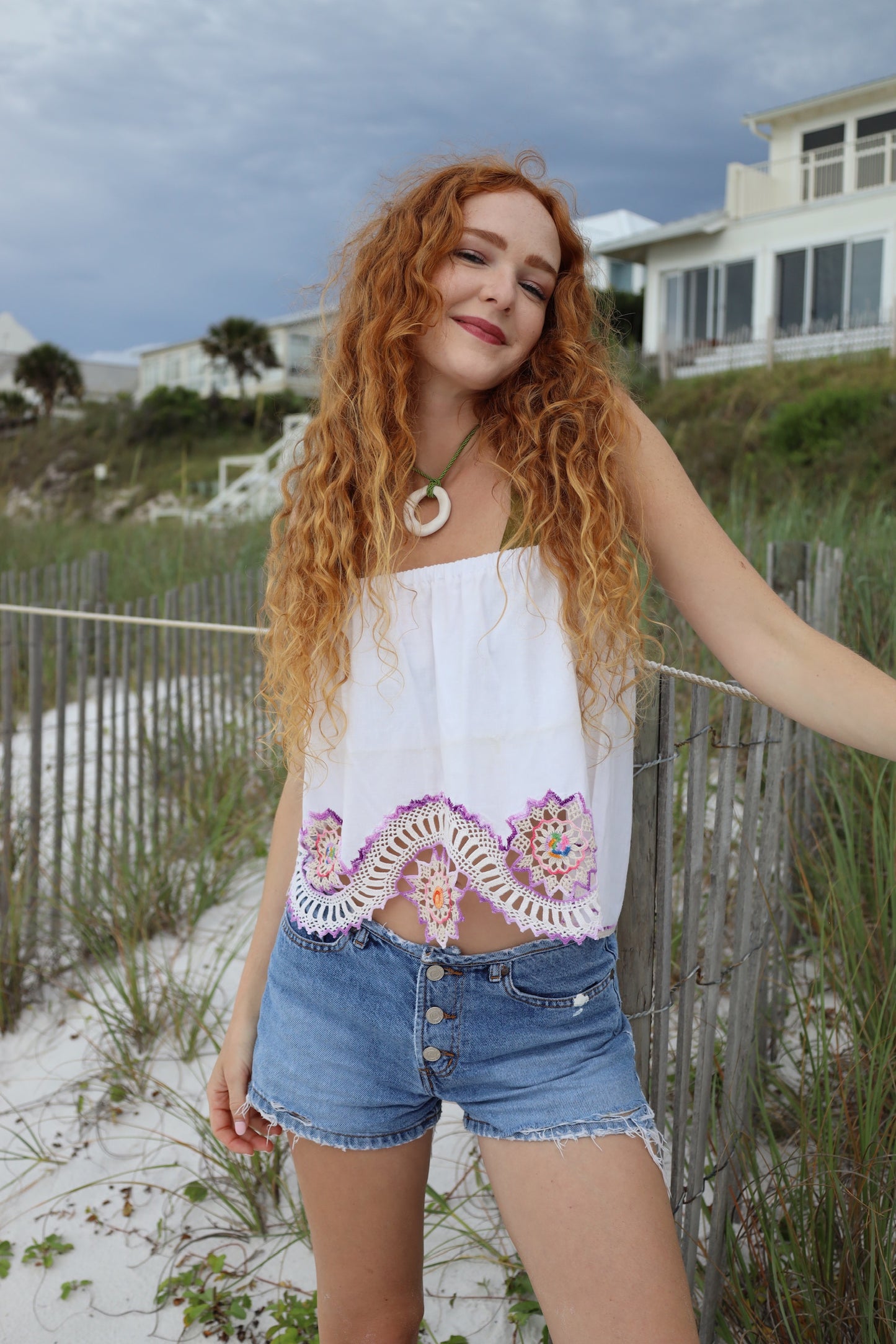 Embroidered Tablecloth Skirt/Top
