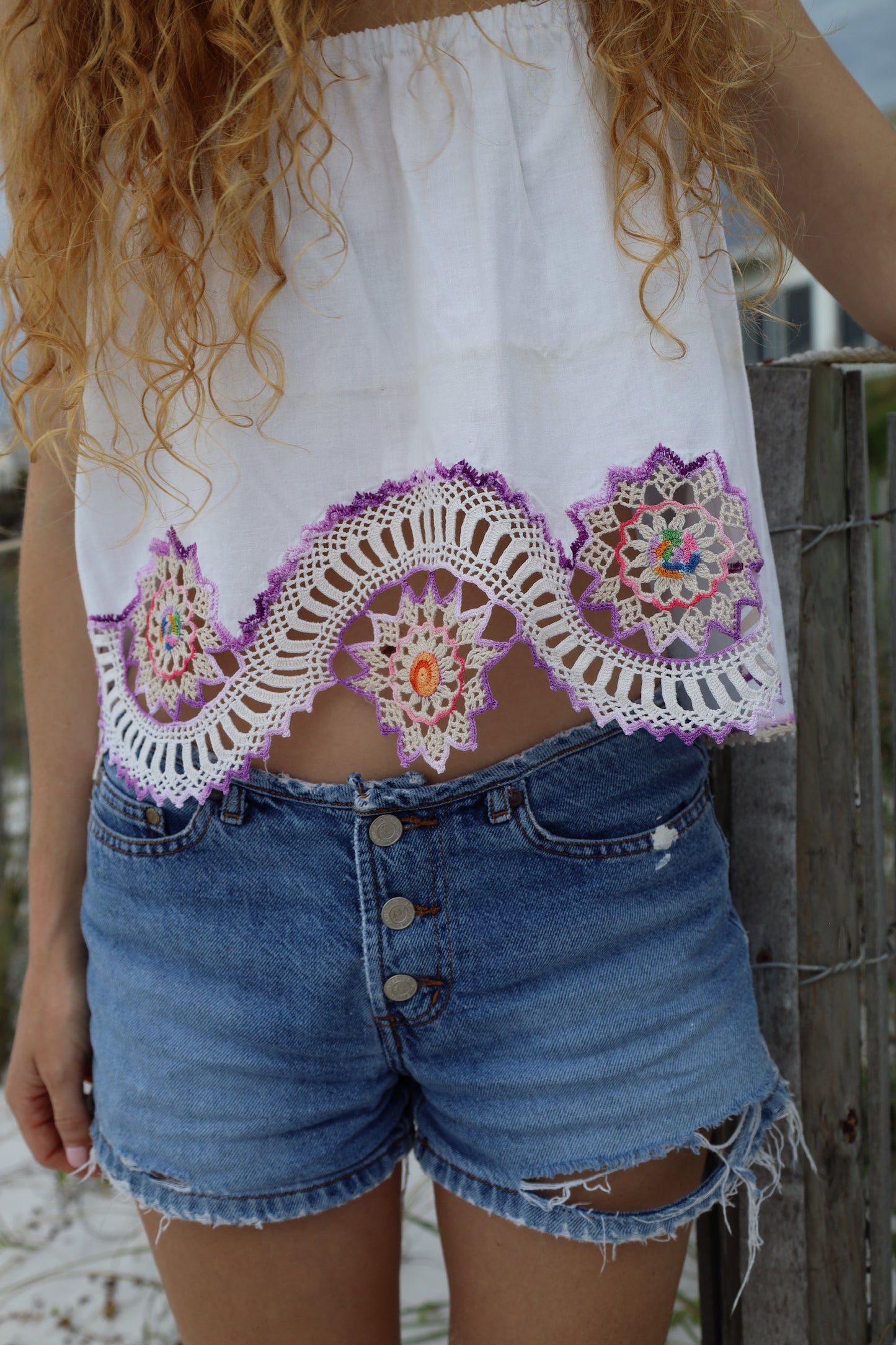 Embroidered Tablecloth Skirt/Top