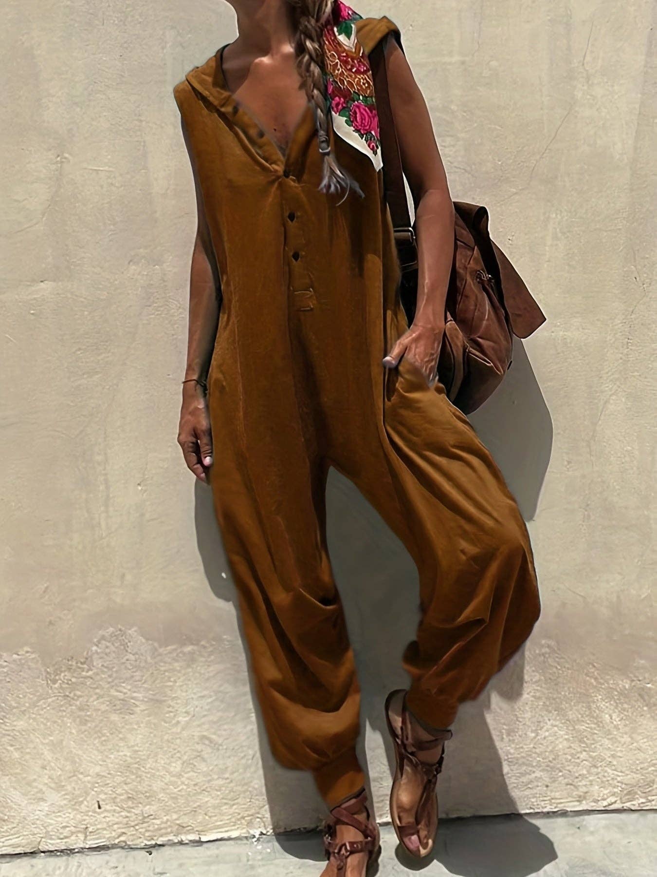 Solid Sleeveless Jumpsuit