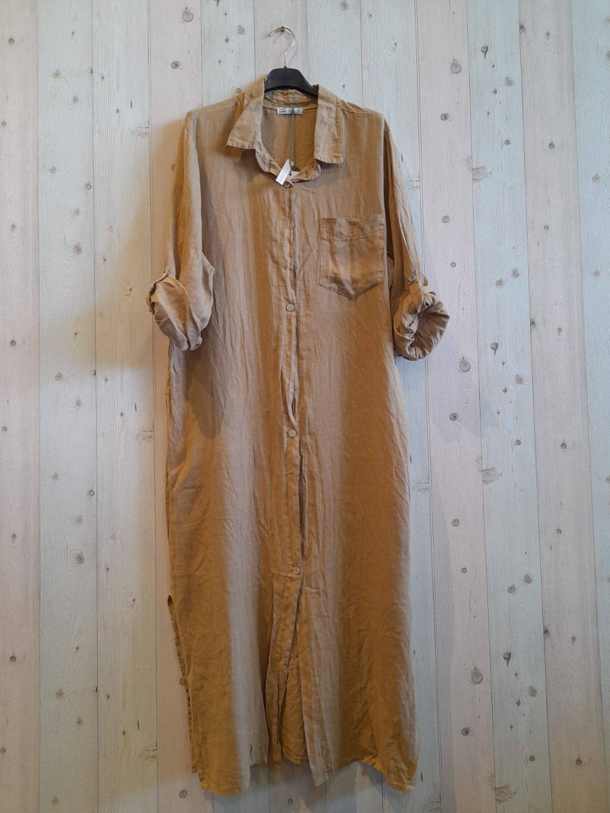 Linen Long Shirt Dress