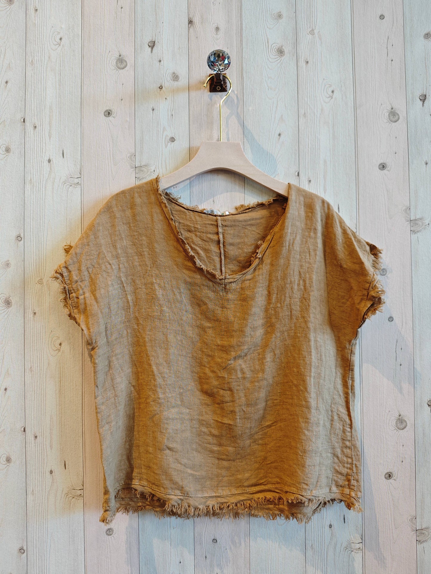 Linen Fringe Top