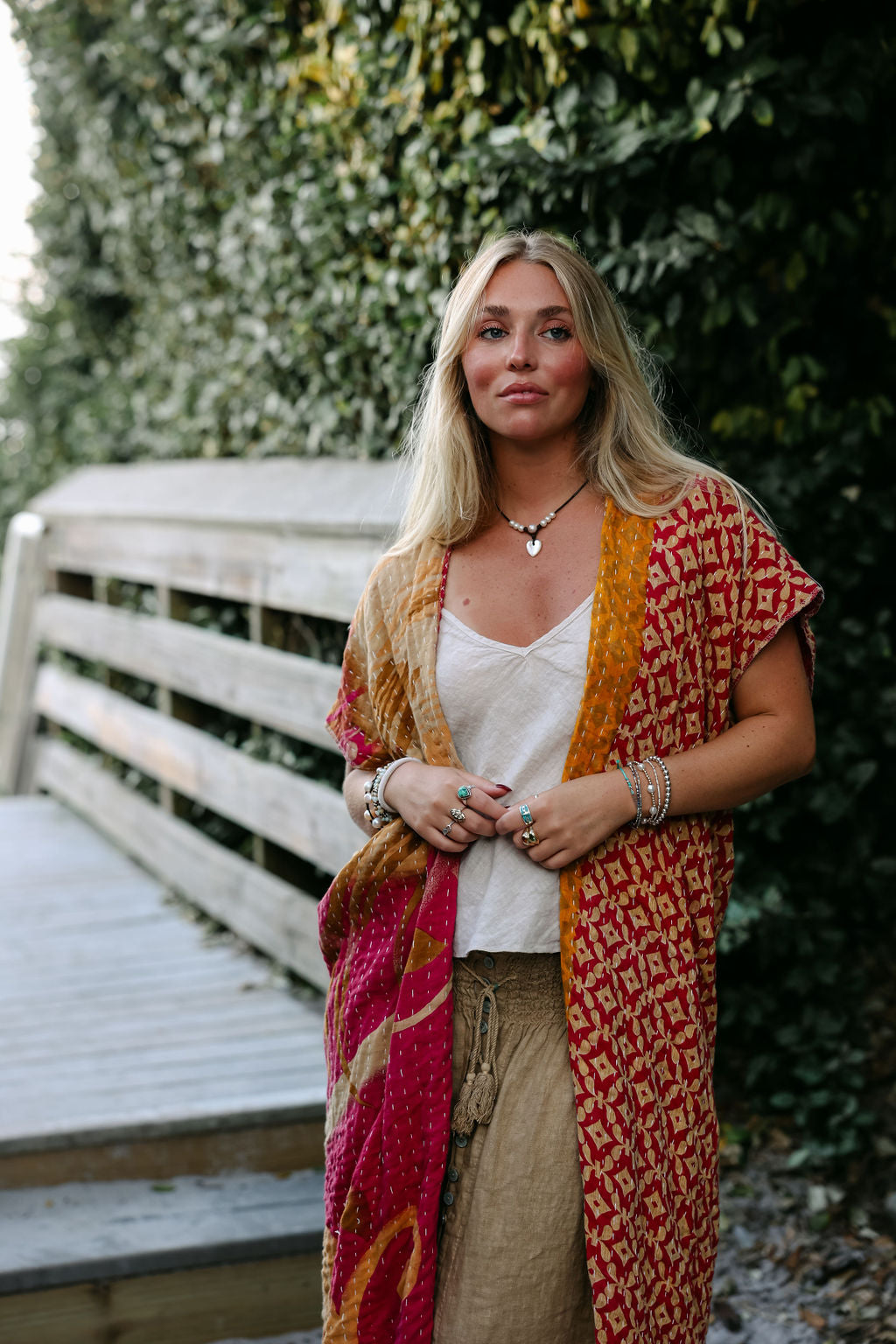 Kantha Long Kimono