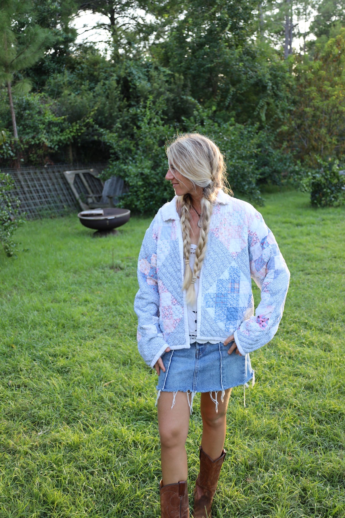 Baby Blue Pastel Quilt Coat