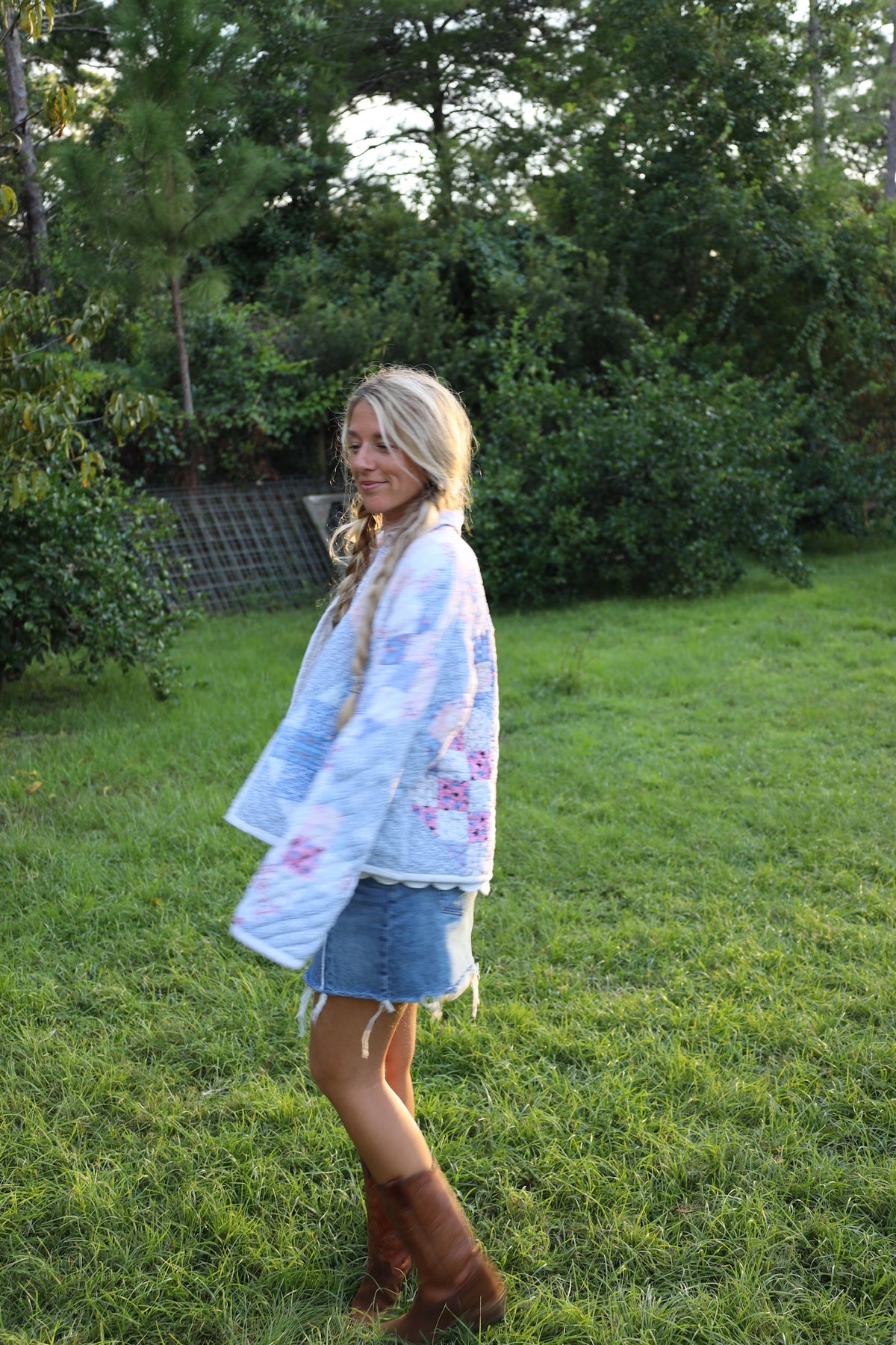 Baby Blue Pastel Quilt Coat