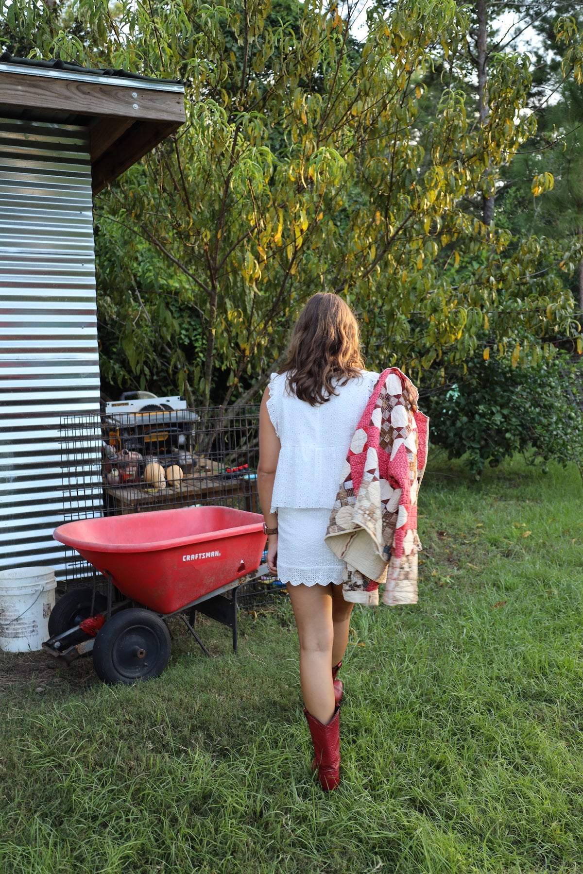Red & Brown Quilt Coat