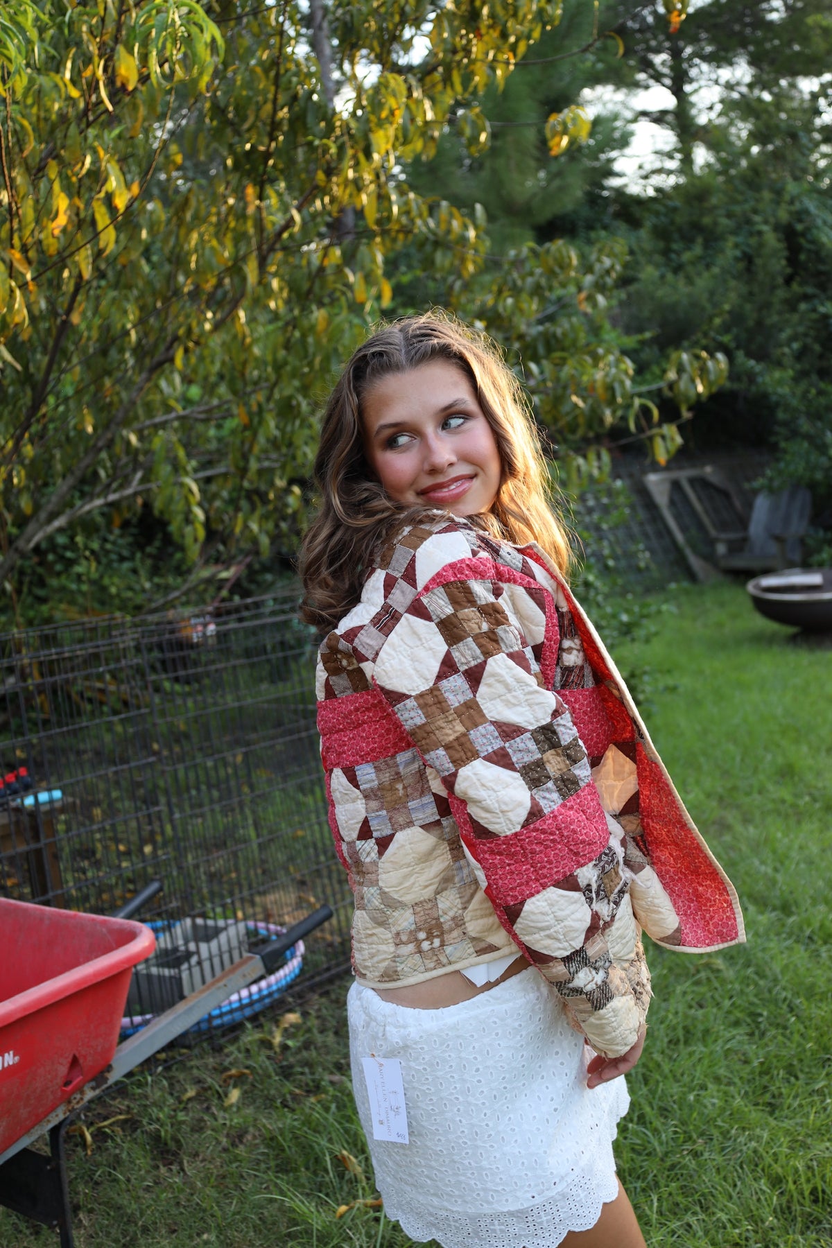 Red & Brown Quilt Coat