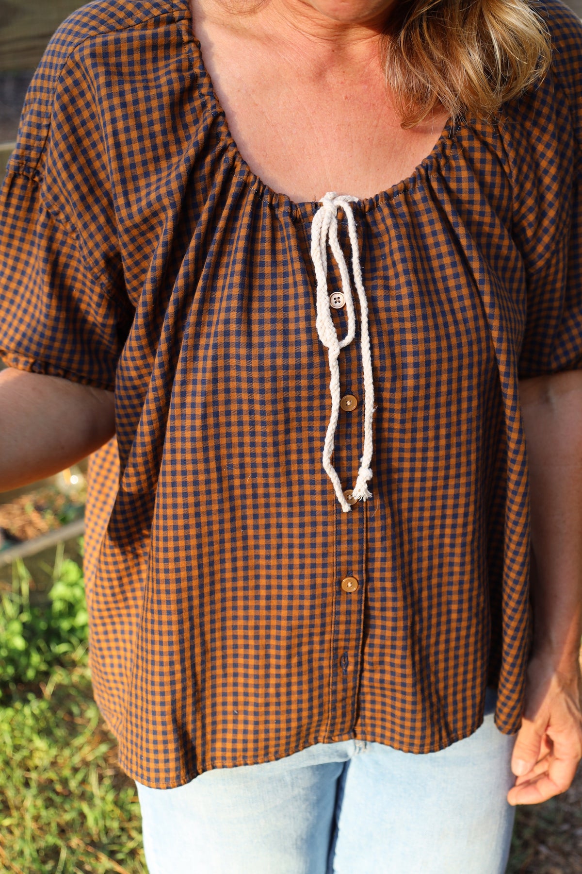 Brown Puff Top