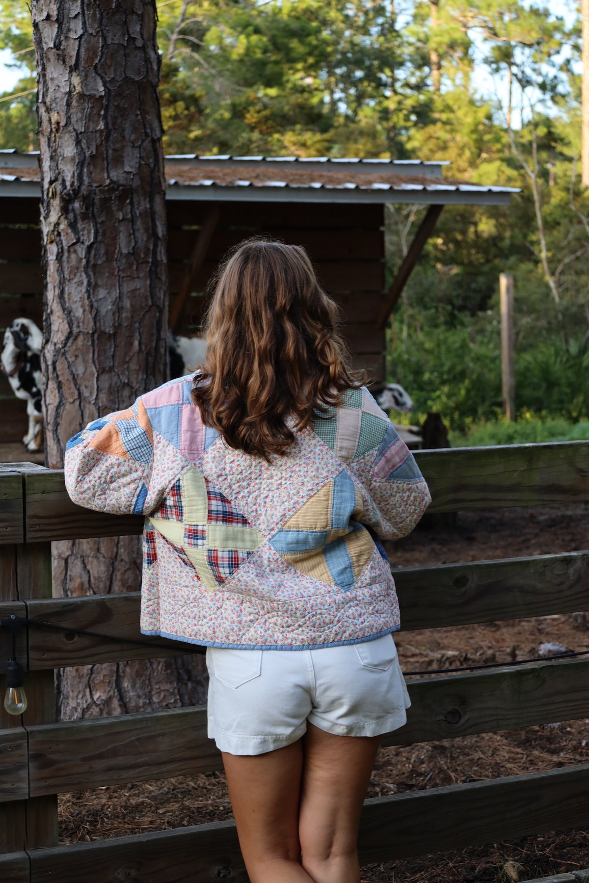 Pastel Floral & Plaid Quilt Coat